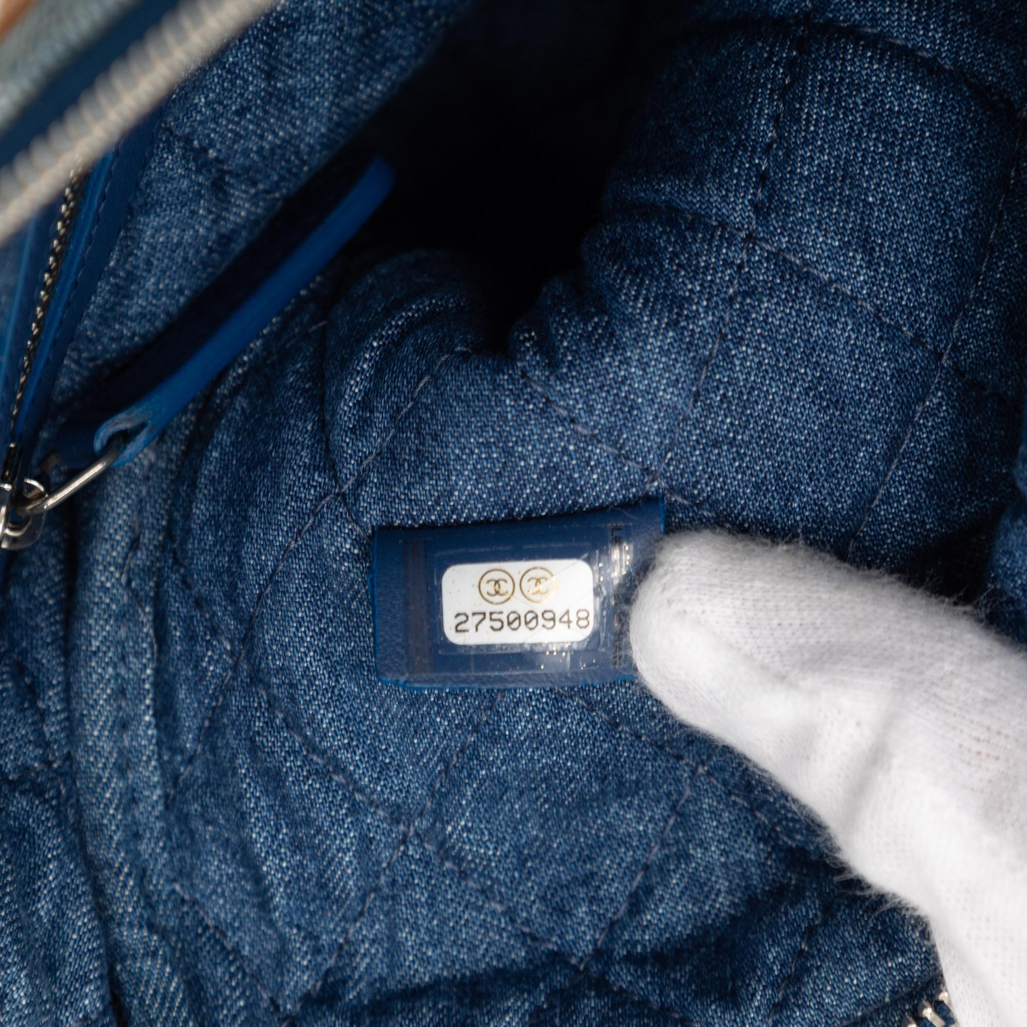Chanel Medium Quilted Denim O Case Clutch