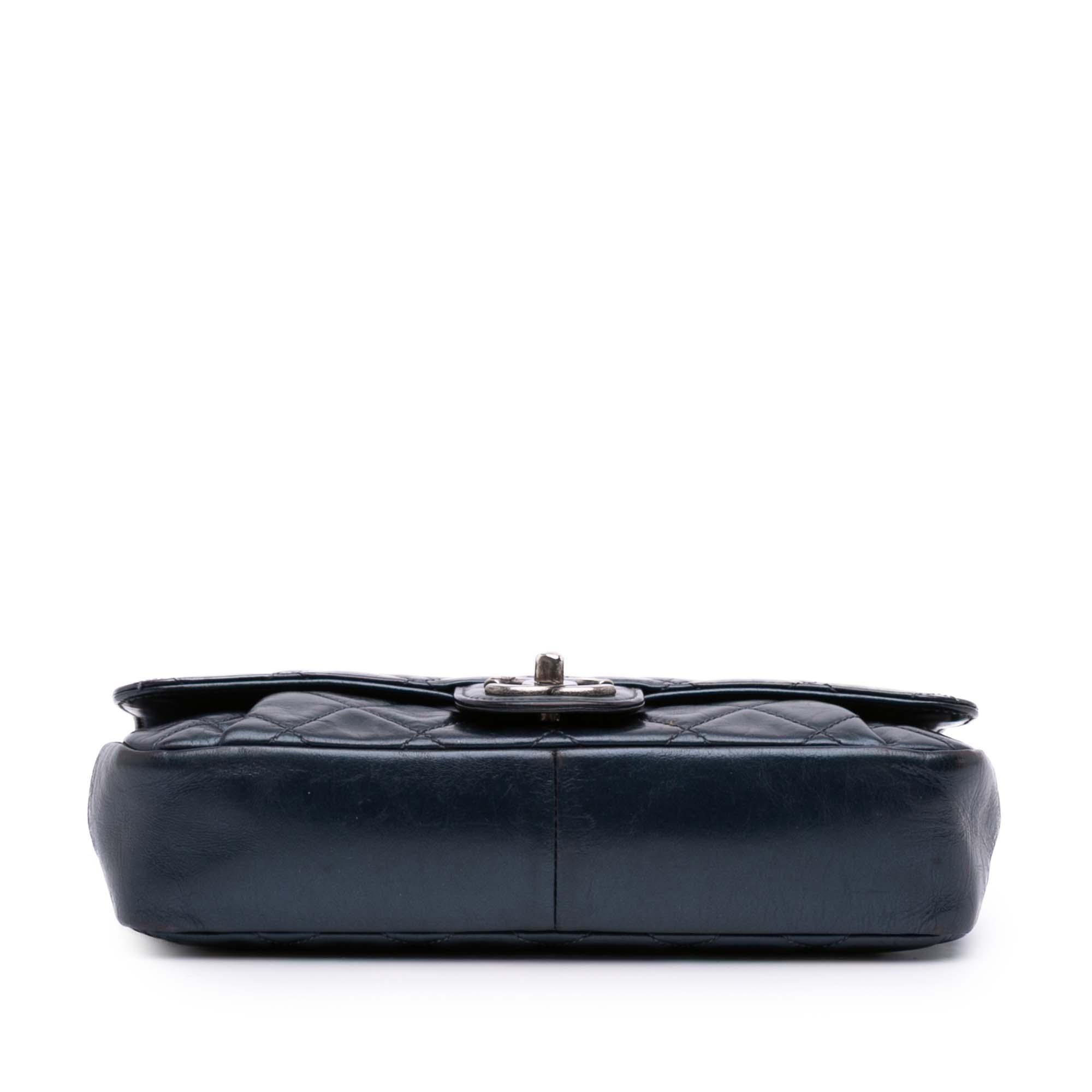 Chanel Medium Quilted Glazed Calfskin Coco Pleats Flap