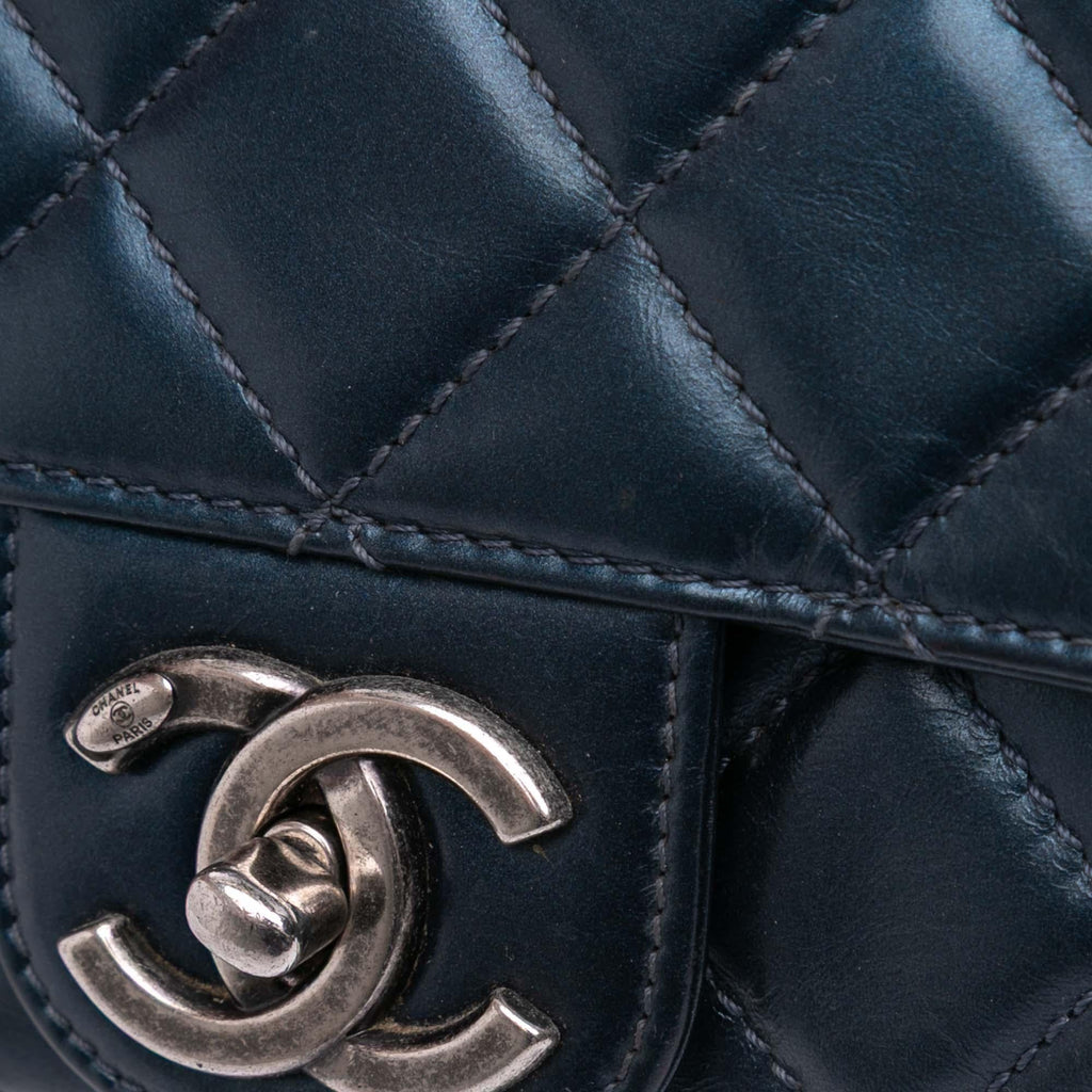 Chanel Medium Quilted Glazed Calfskin Coco Pleats Flap