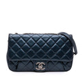 Chanel Medium Quilted Glazed Calfskin Coco Pleats Flap
