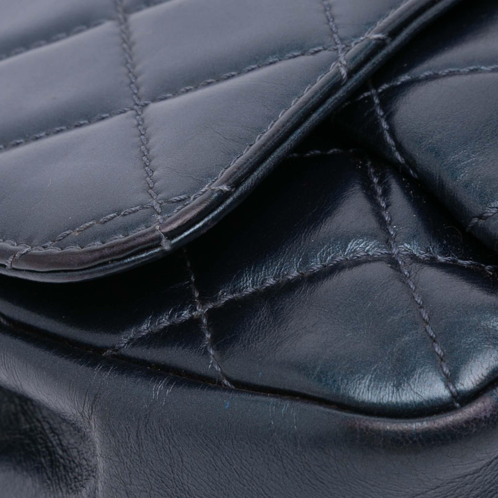 Chanel Medium Quilted Glazed Calfskin Coco Pleats Flap