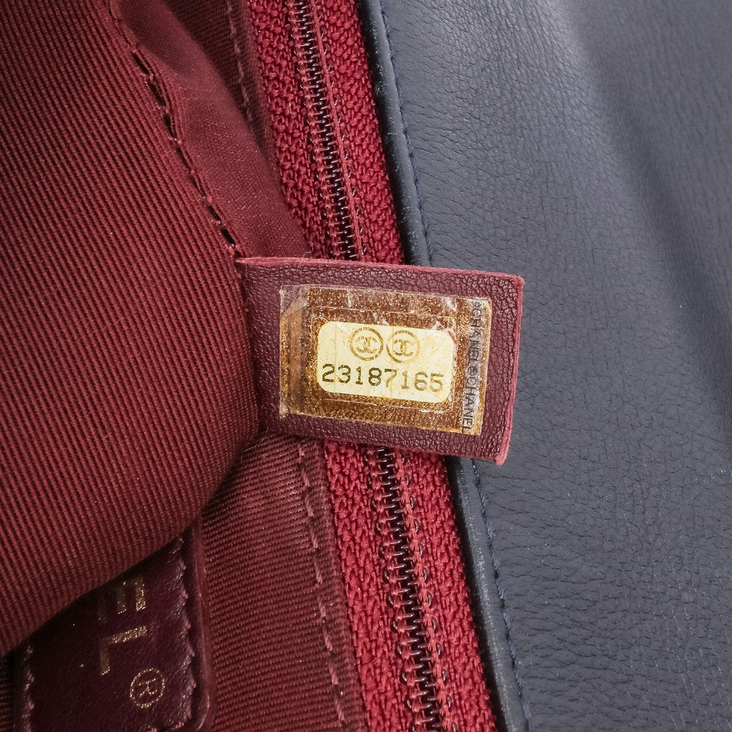 Chanel Medium Quilted Glazed Calfskin Gold Bar Top Handle Flap