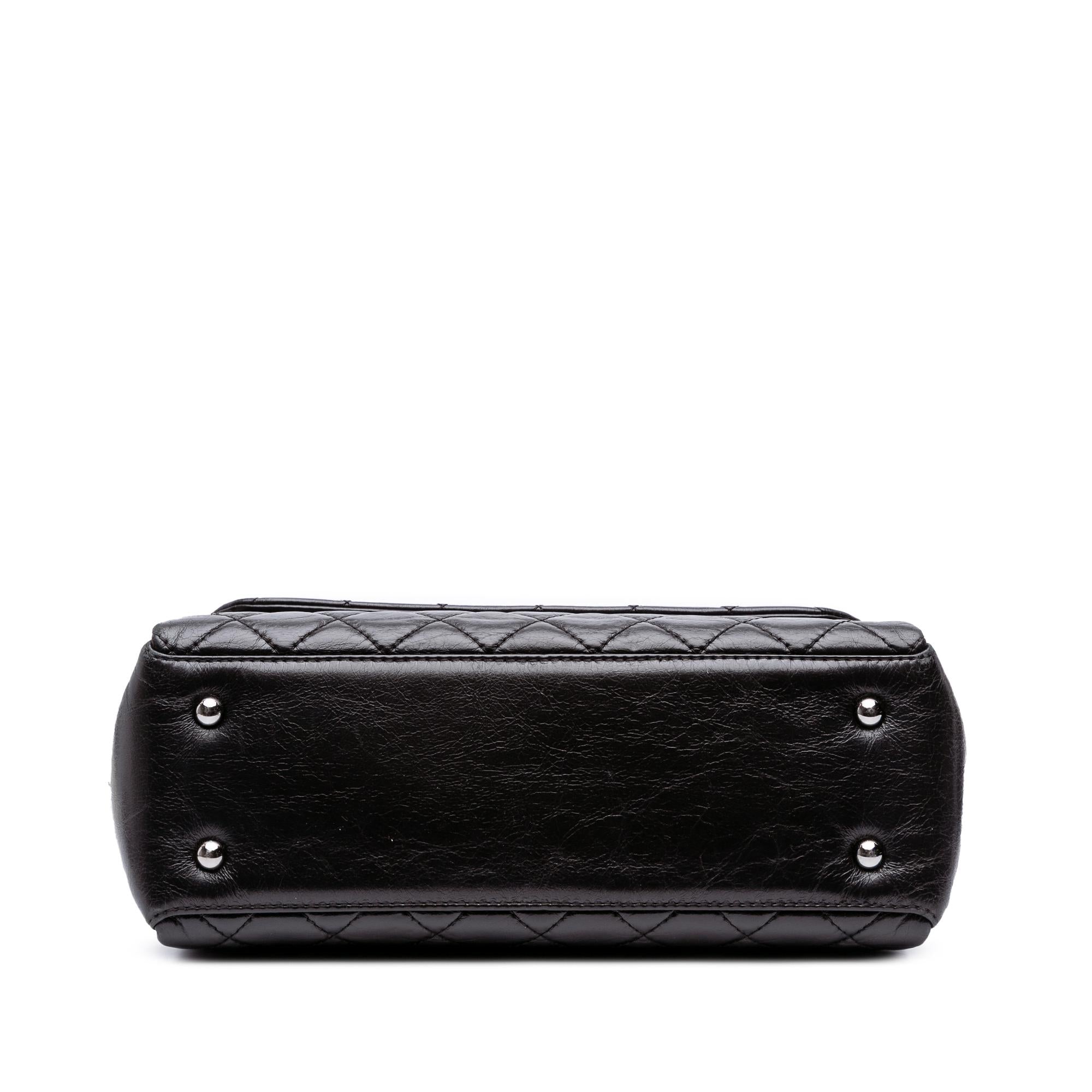 Chanel Medium Quilted Glazed Calfskin Lady Pearly Flap