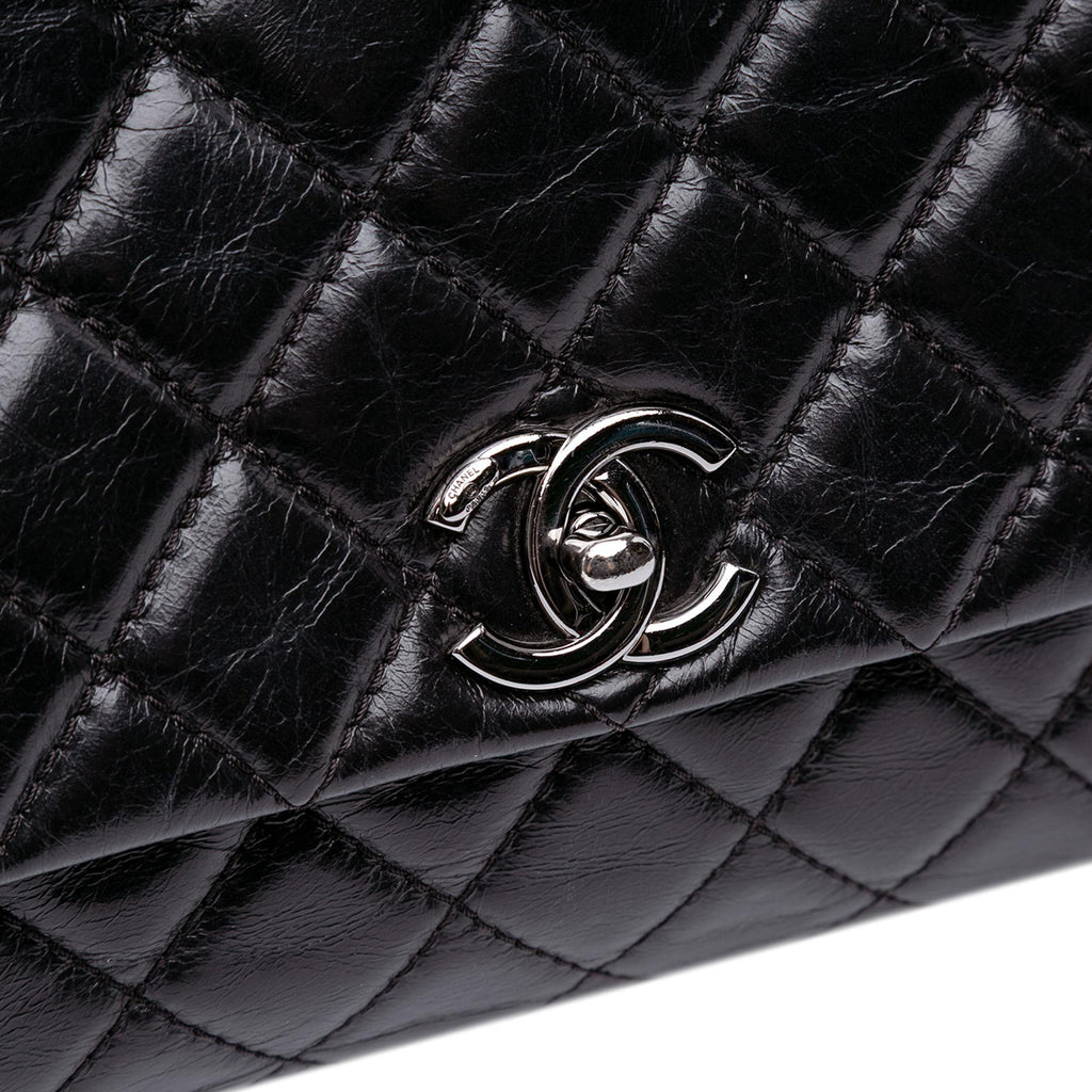 Chanel Medium Quilted Glazed Calfskin Lady Pearly Flap
