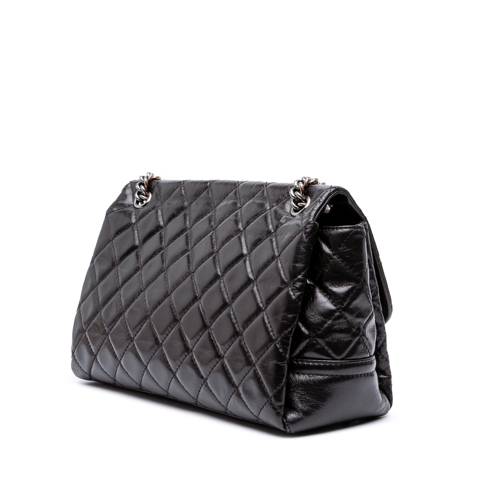 Chanel Medium Quilted Glazed Calfskin Lady Pearly Flap