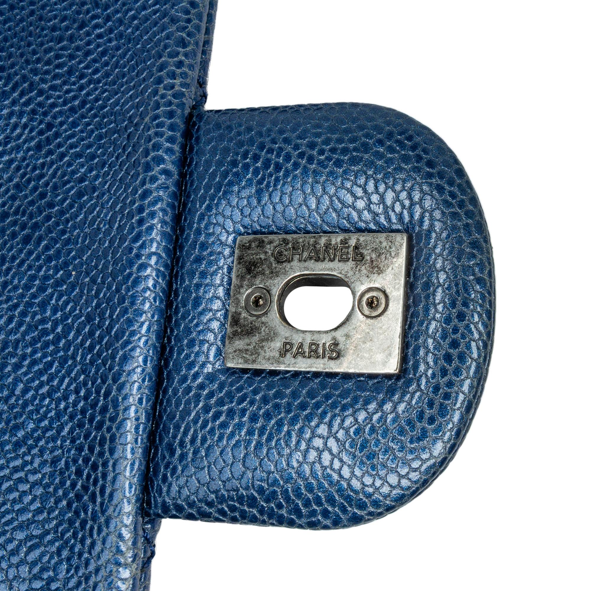 Chanel Medium Quilted Iridescent Caviar Easy Flap
