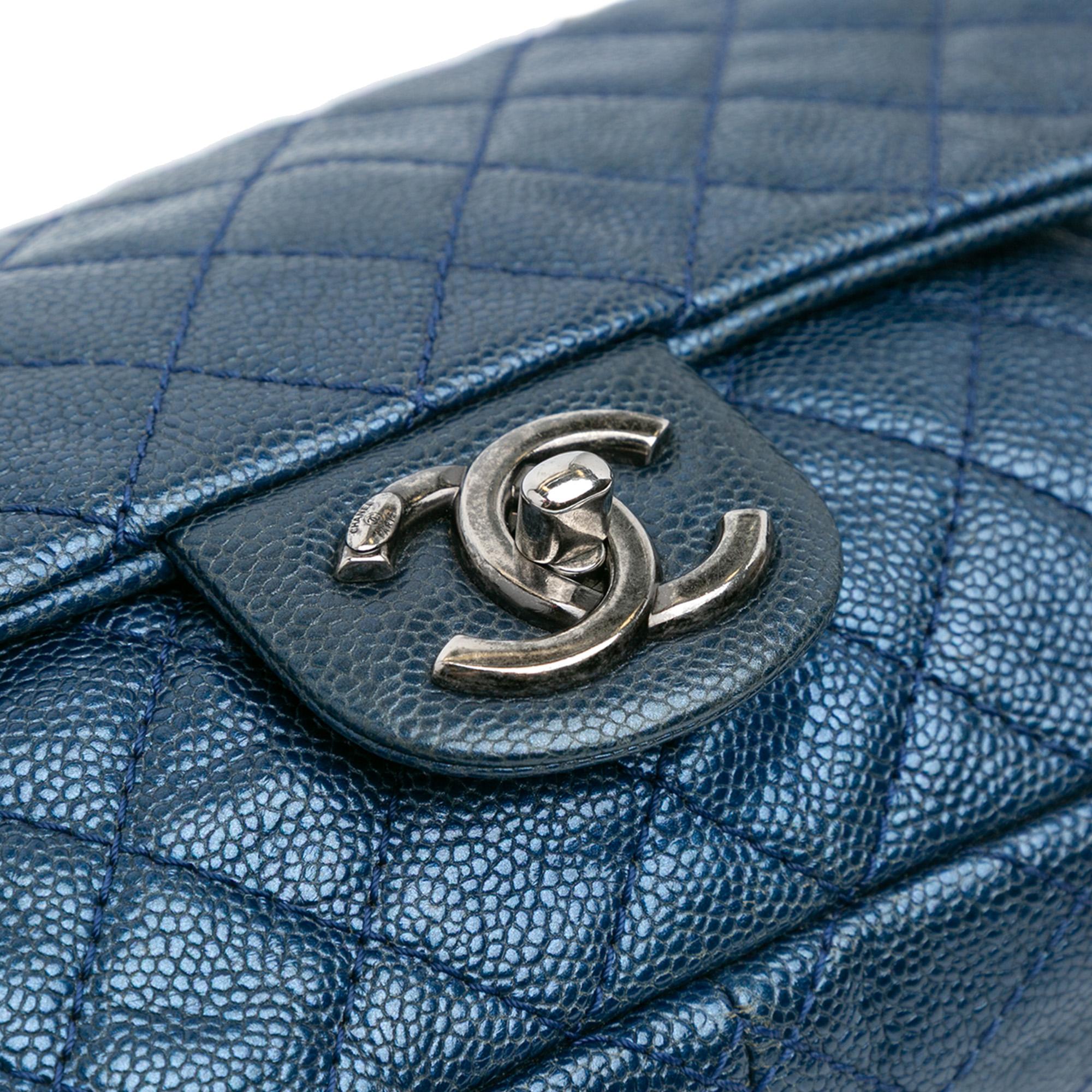 Chanel Medium Quilted Iridescent Caviar Easy Flap