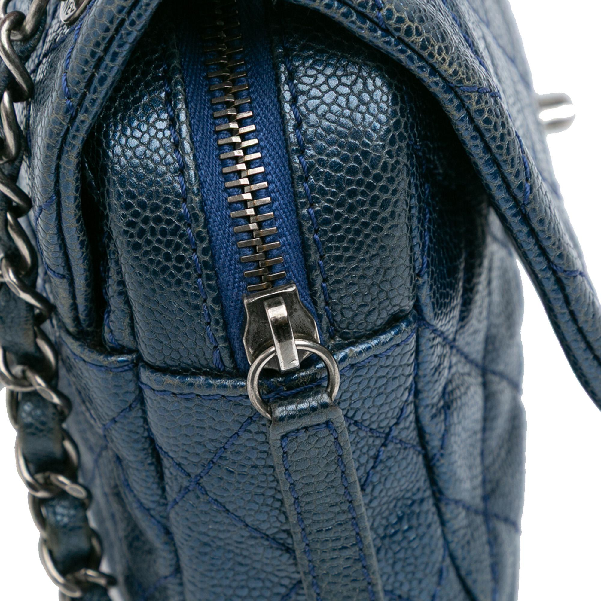 Chanel Medium Quilted Iridescent Caviar Easy Flap