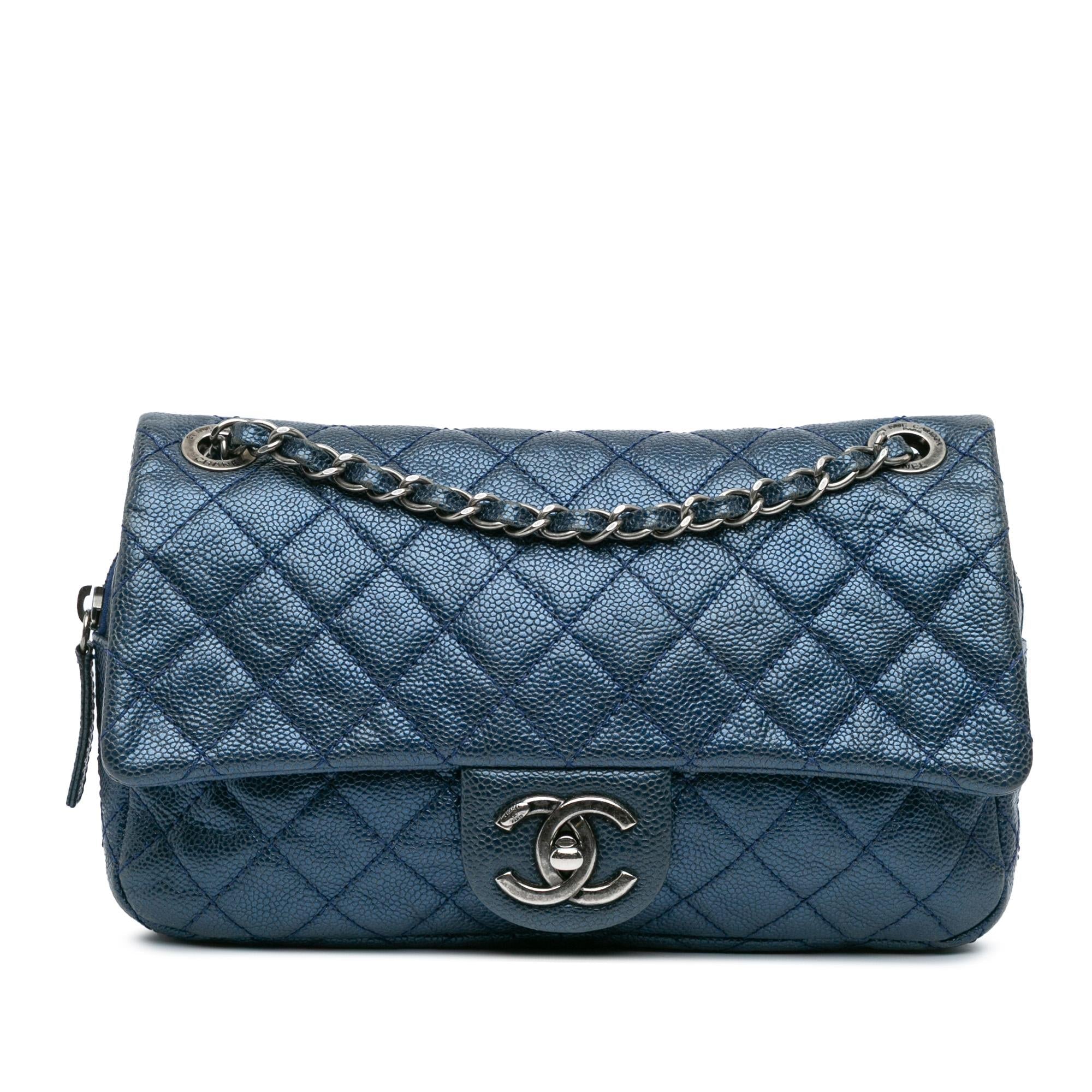 Chanel Medium Quilted Iridescent Caviar Easy Flap