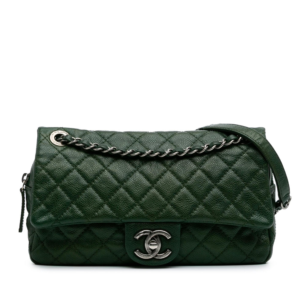 Chanel Medium Quilted Iridescent Caviar Easy Flap