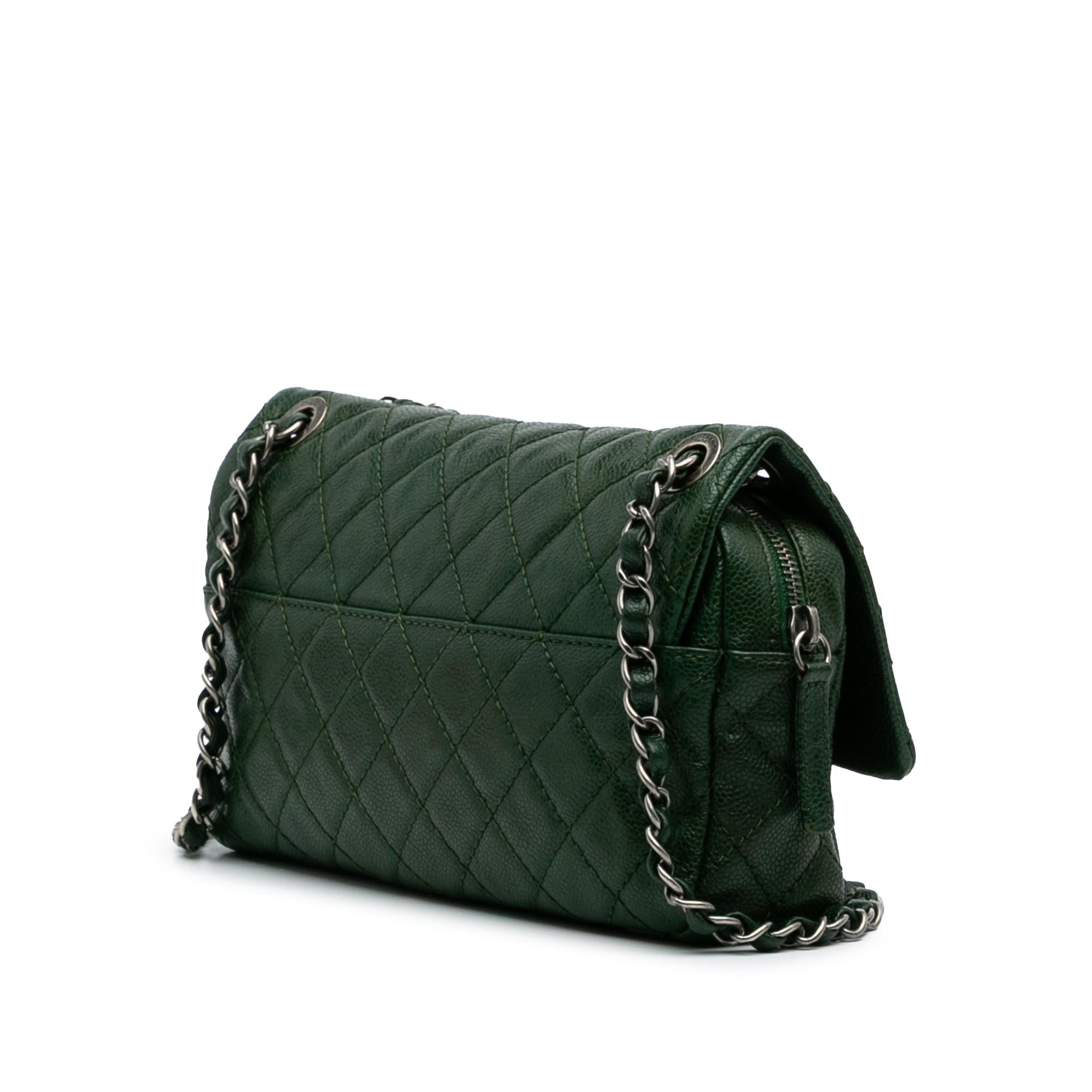 Chanel Medium Quilted Iridescent Caviar Easy Flap