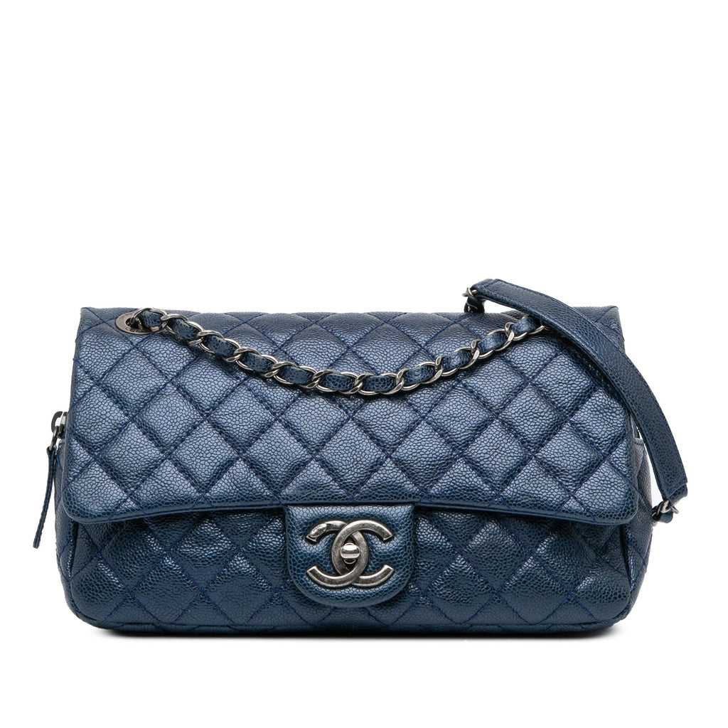 Chanel Medium Quilted Iridescent Caviar Easy Flap