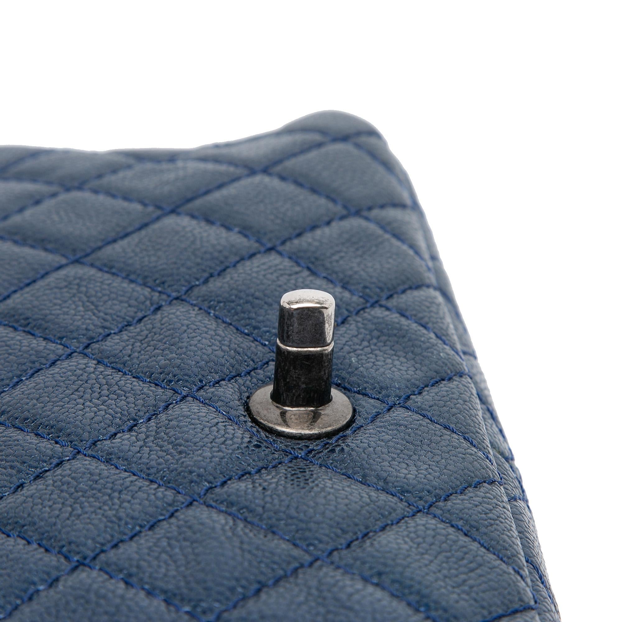 Chanel Medium Quilted Iridescent Caviar Easy Flap