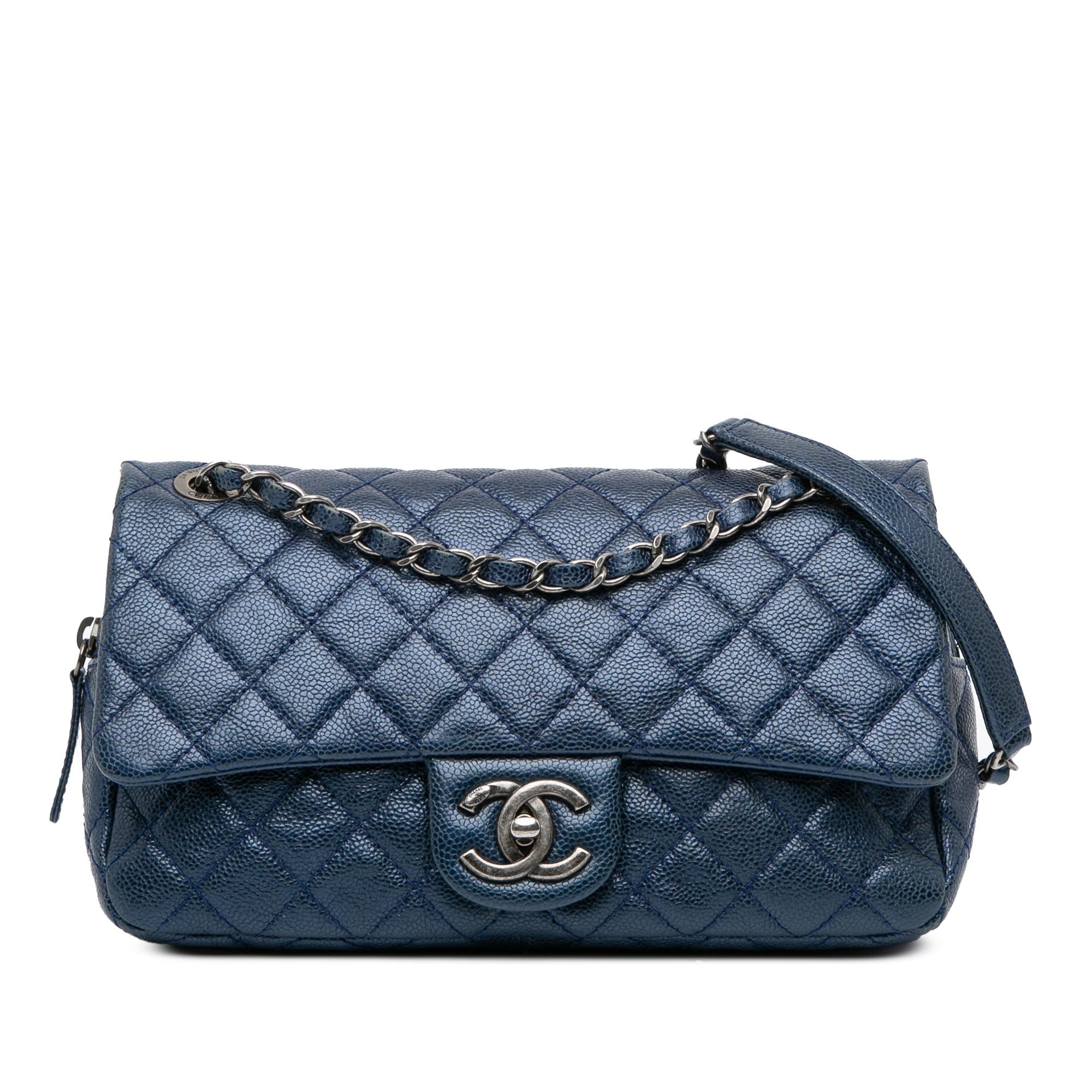 Chanel Medium Quilted Iridescent Caviar Easy Flap