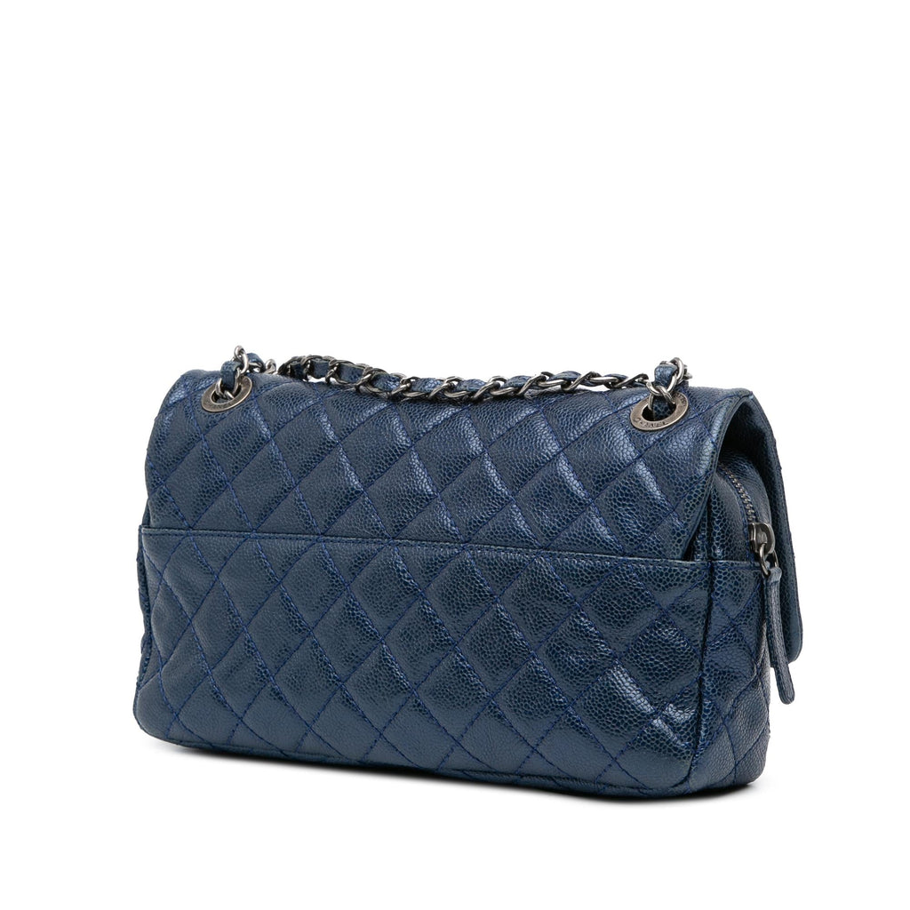 Chanel Medium Quilted Iridescent Caviar Easy Flap