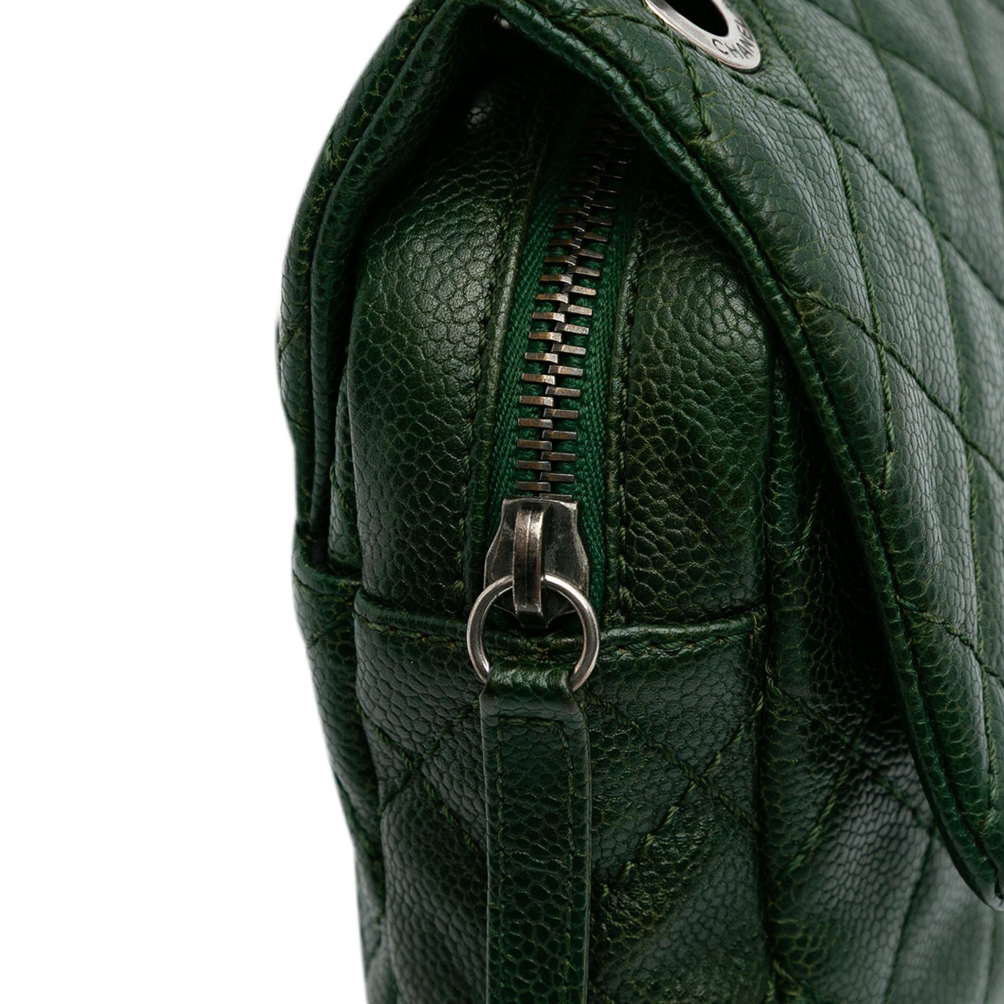 Chanel Medium Quilted Iridescent Caviar Easy Flap