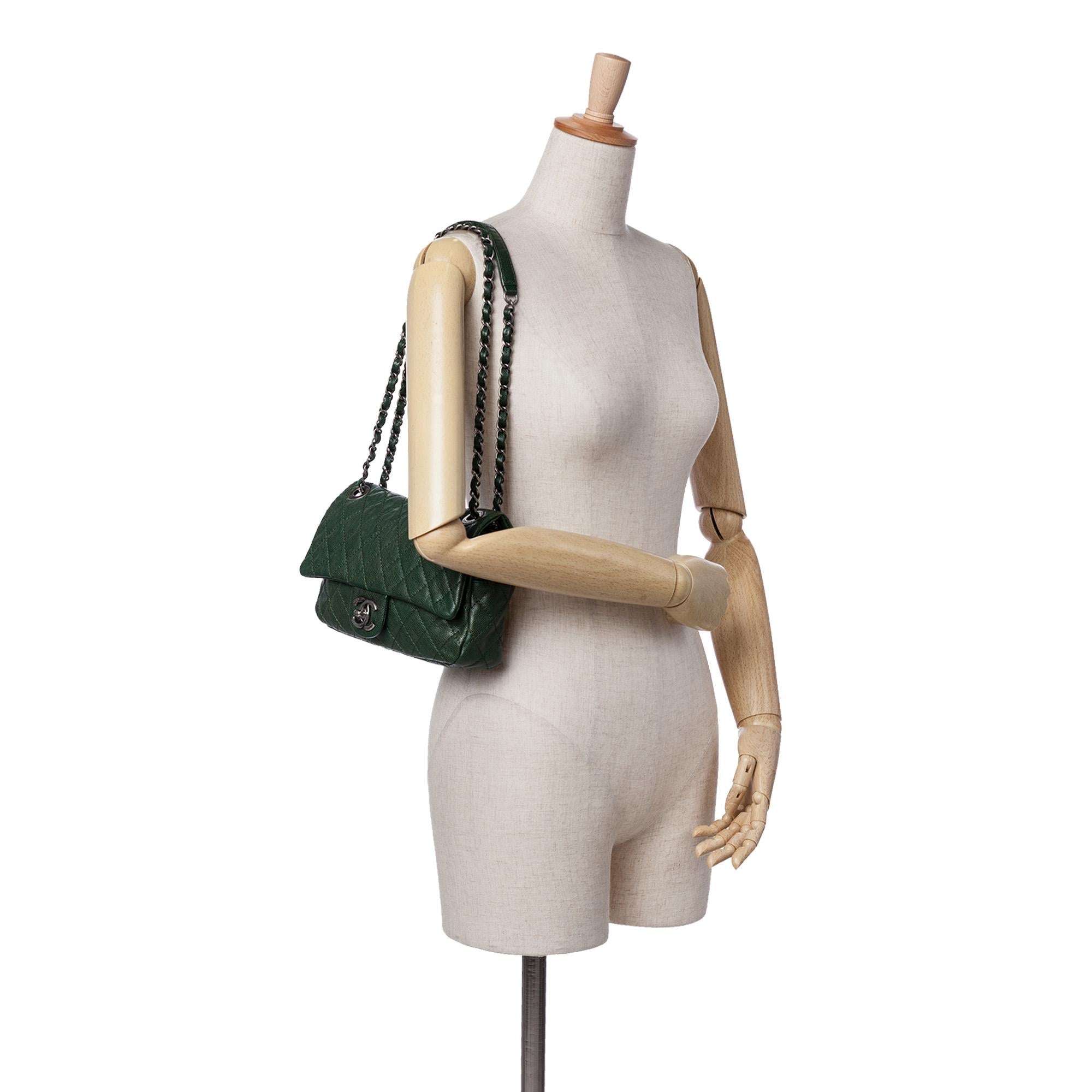 Chanel Medium Quilted Iridescent Caviar Easy Flap