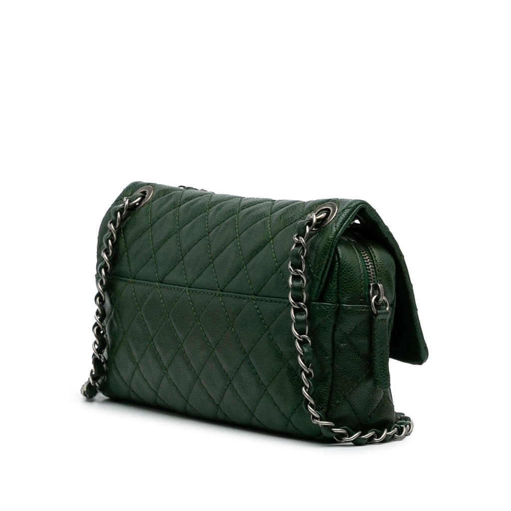 Chanel Medium Quilted Iridescent Caviar Easy Flap