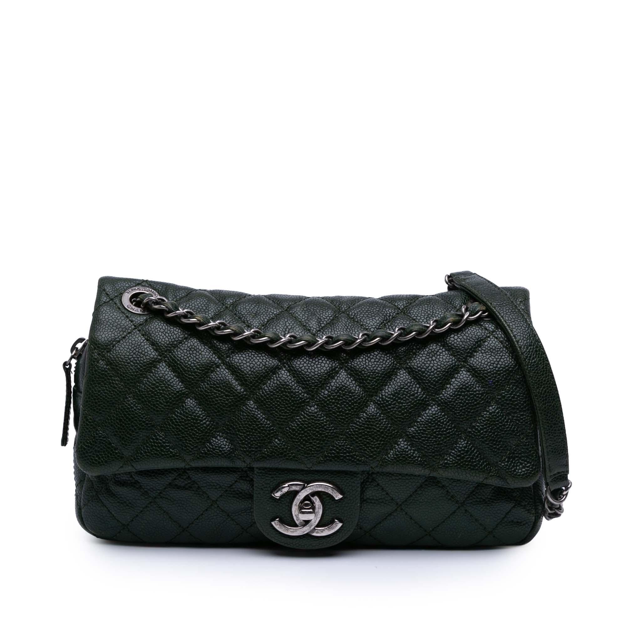Chanel Medium Quilted Iridescent Caviar Easy Flap