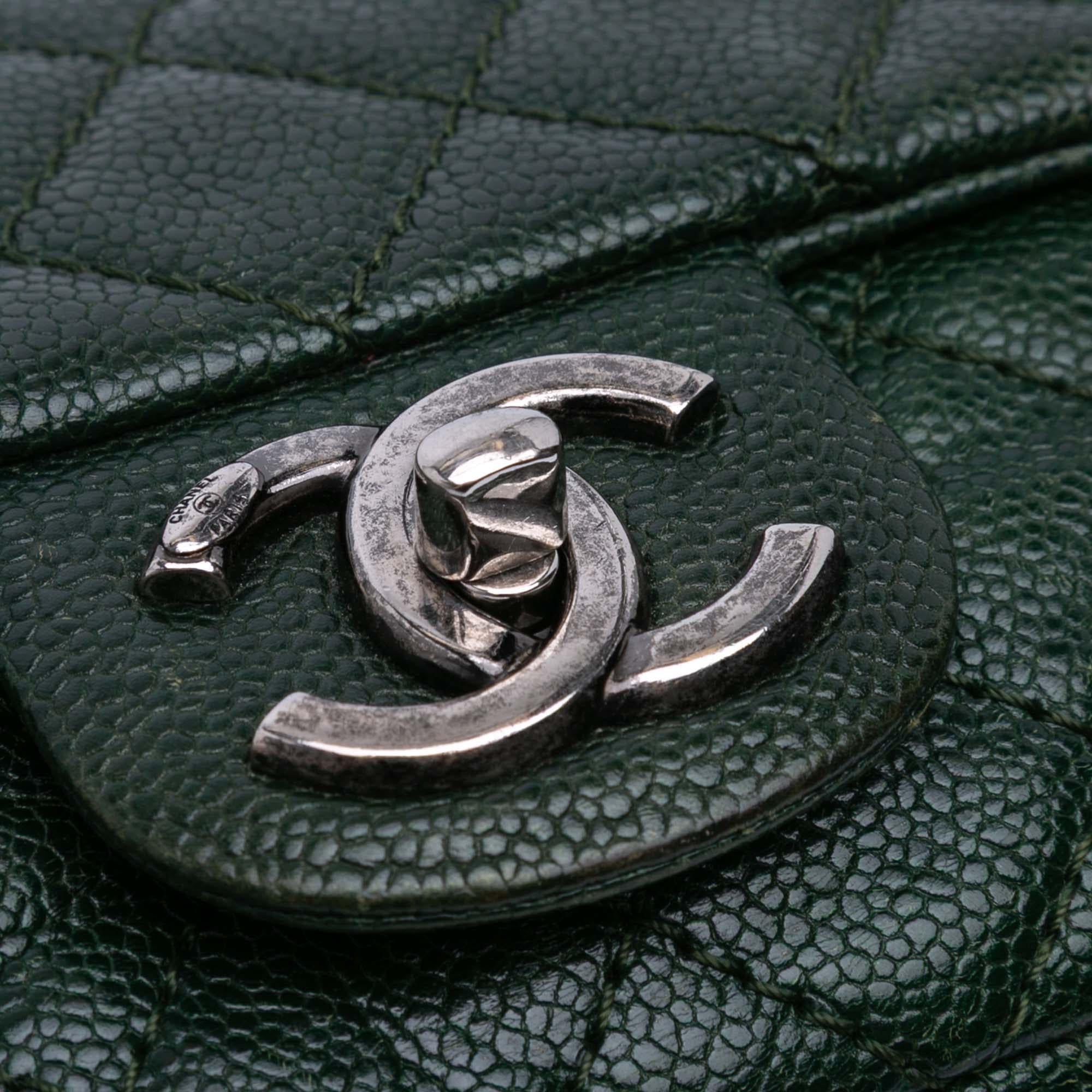 Chanel Medium Quilted Iridescent Caviar Easy Flap