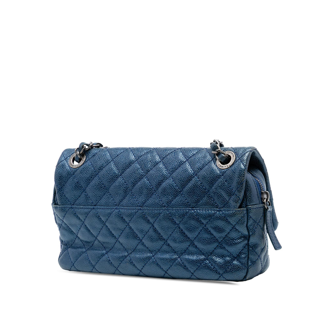 Chanel Medium Quilted Iridescent Caviar Easy Flap