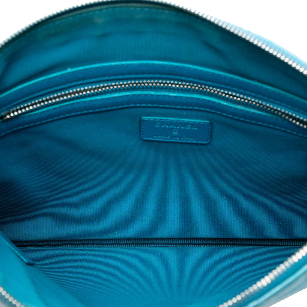 Chanel Medium Quilted Iridescent Lambskin O Case Clutch