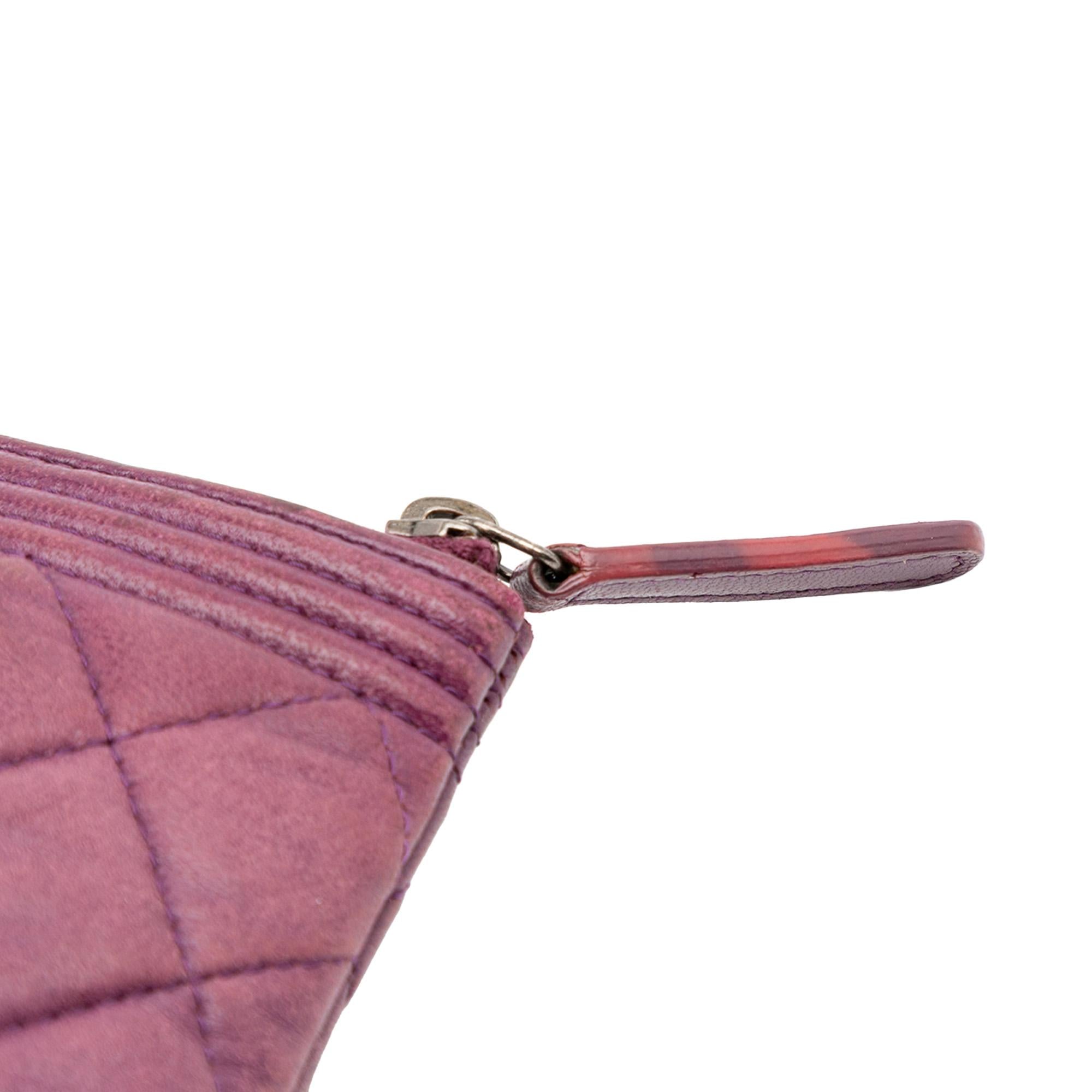 Chanel Medium Quilted Lambskin Boy O Case Clutch