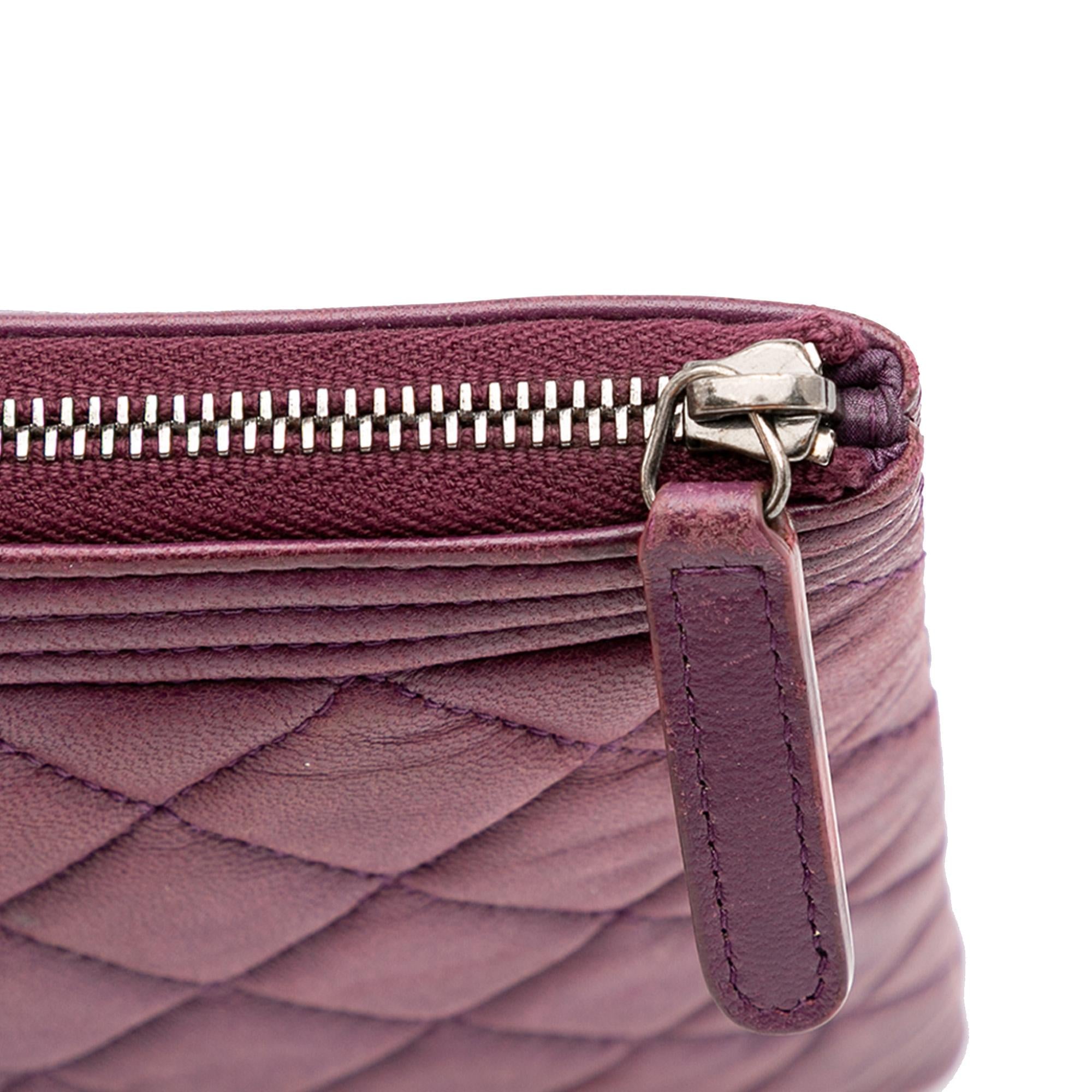 Chanel Medium Quilted Lambskin Boy O Case Clutch