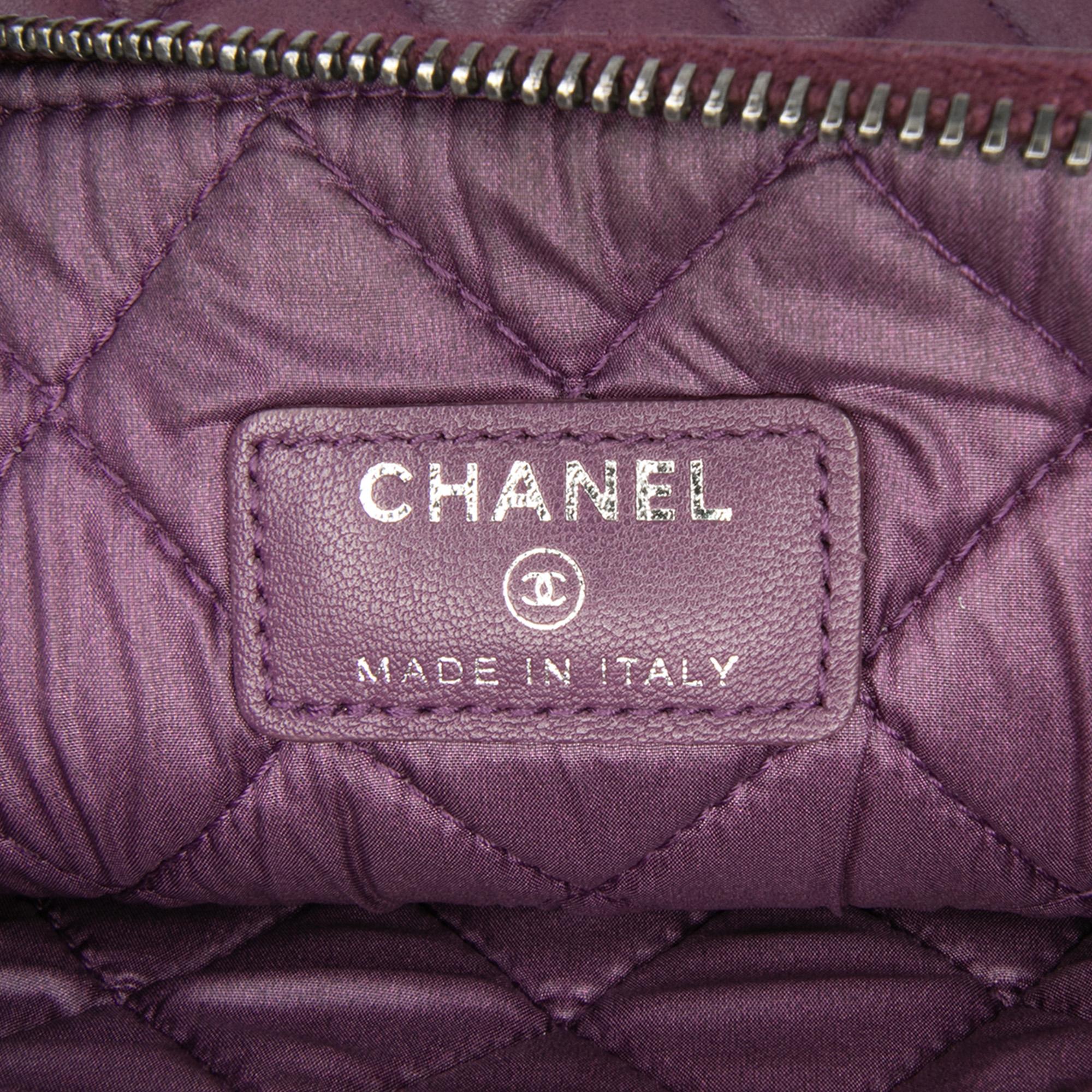 Chanel Medium Quilted Lambskin Boy O Case Clutch