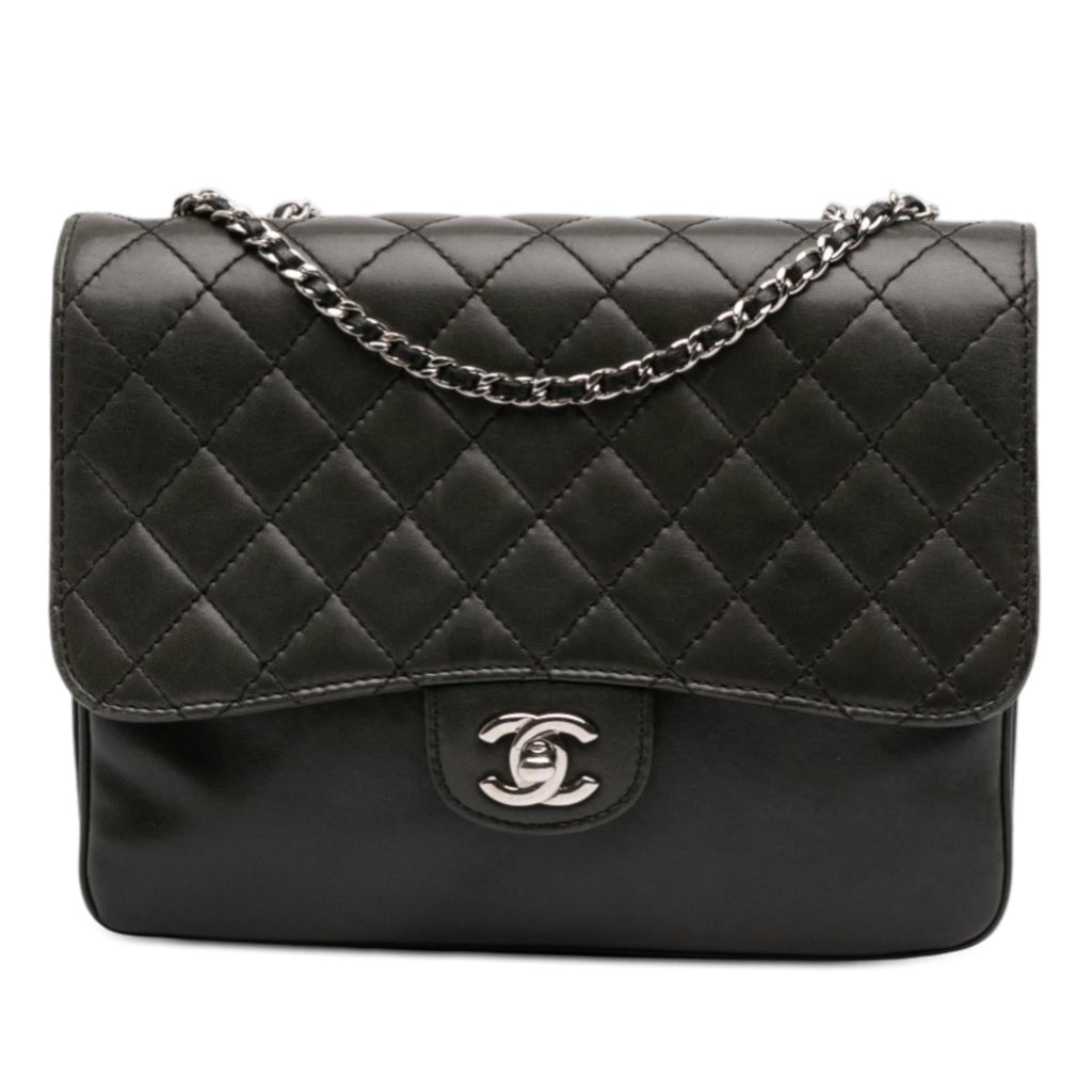 Chanel Medium Quilted Lambskin Clams Pocket Flap