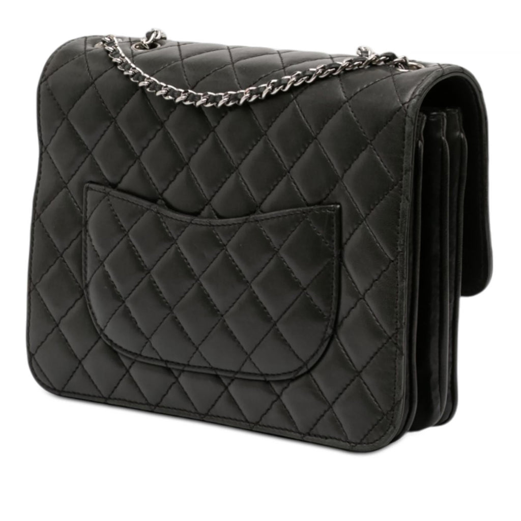 Chanel Medium Quilted Lambskin Clams Pocket Flap