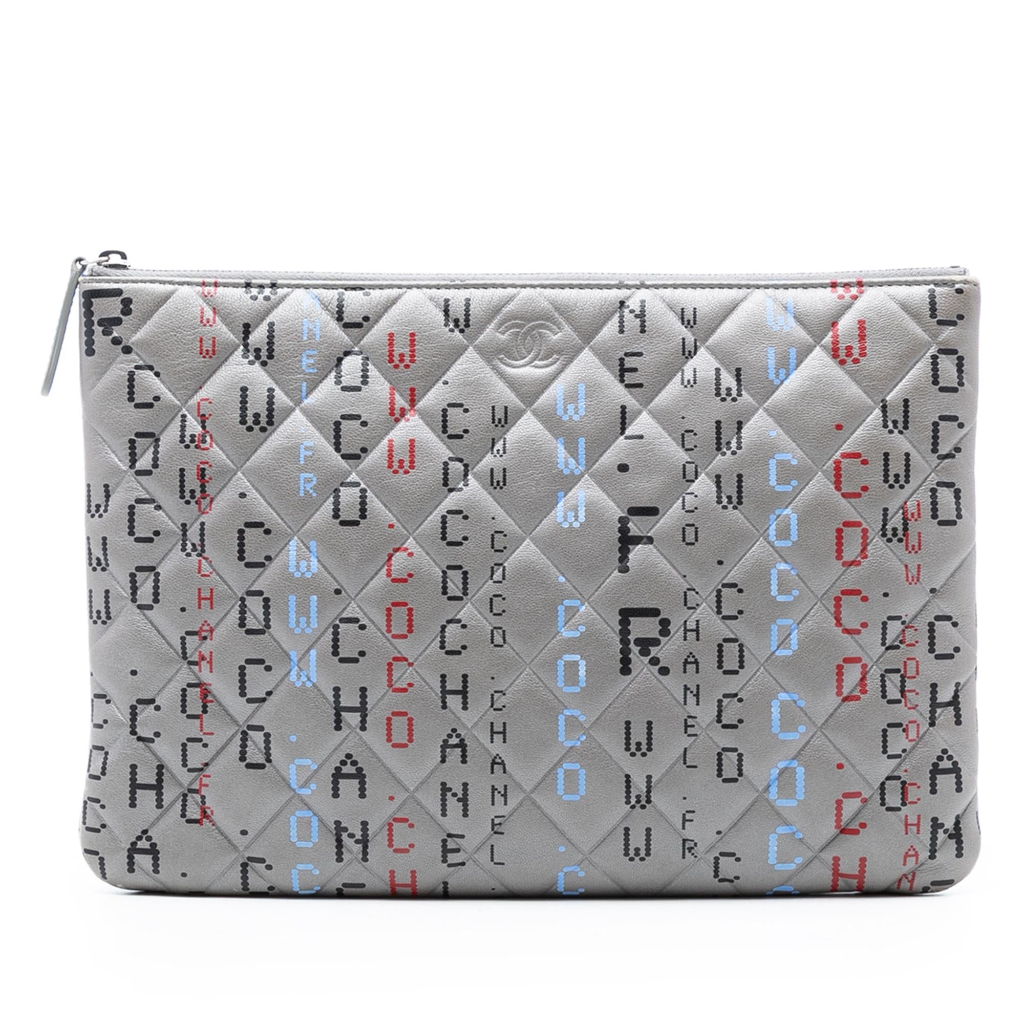 Chanel Medium Quilted Lambskin Data Center O Case Clutch