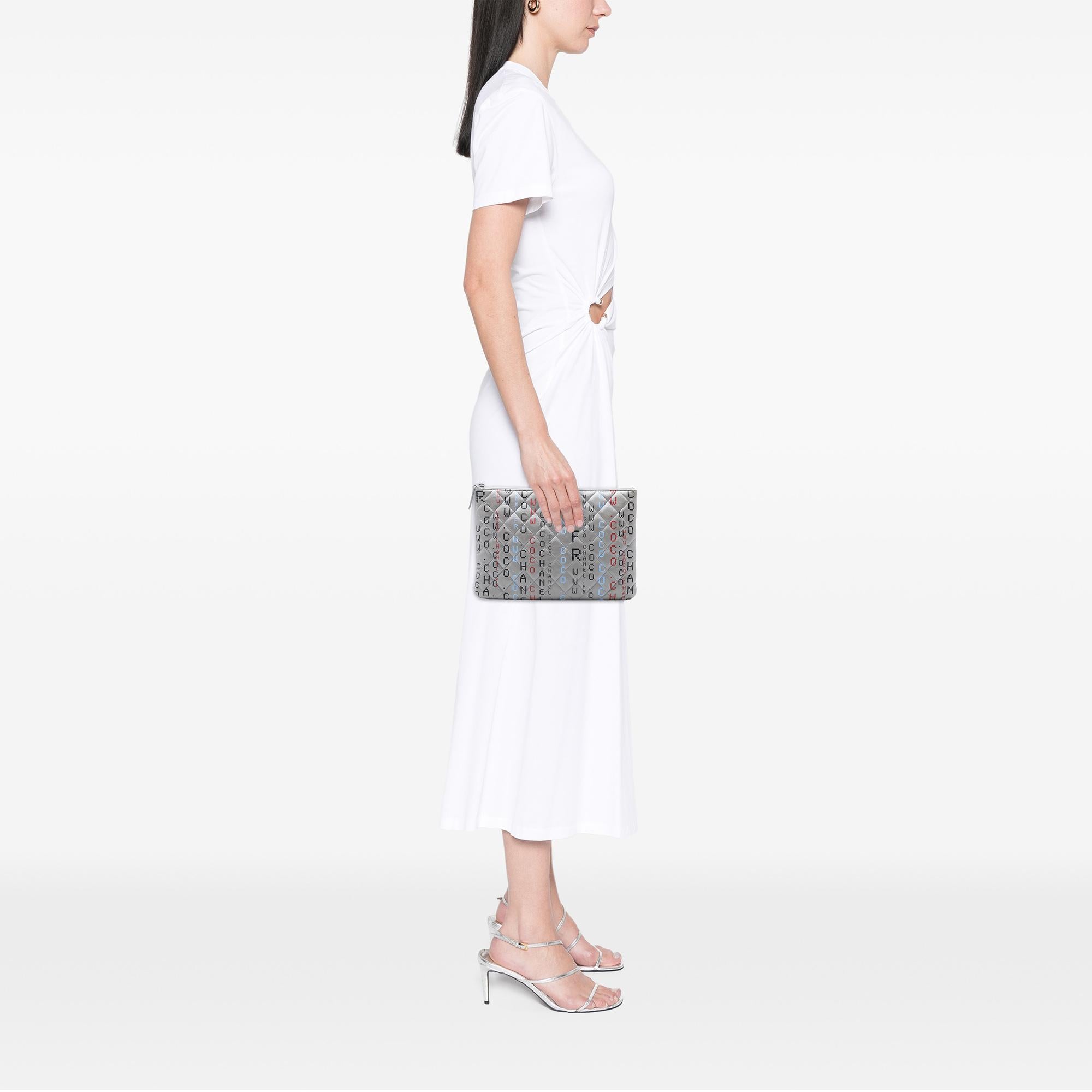 Chanel Medium Quilted Lambskin Data Center O Case Clutch