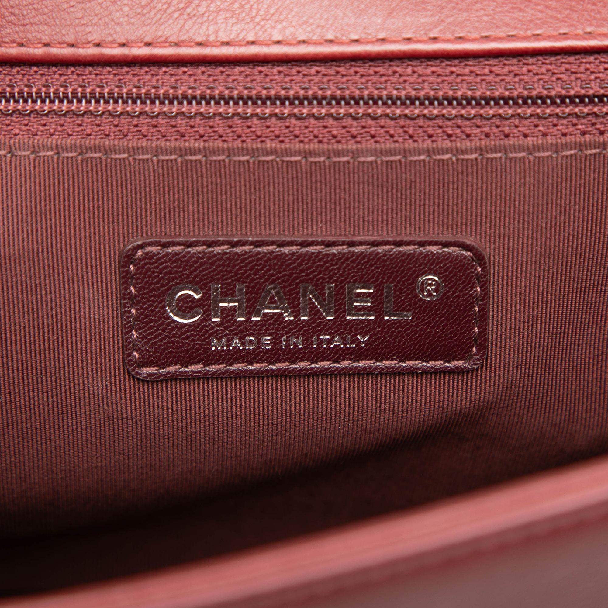 Chanel Medium Quilted Lambskin Double Stitch Boy Flap