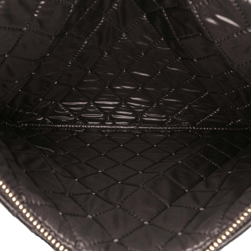 Chanel Medium Quilted Lambskin Double Stitch Tassel O Case Clutch