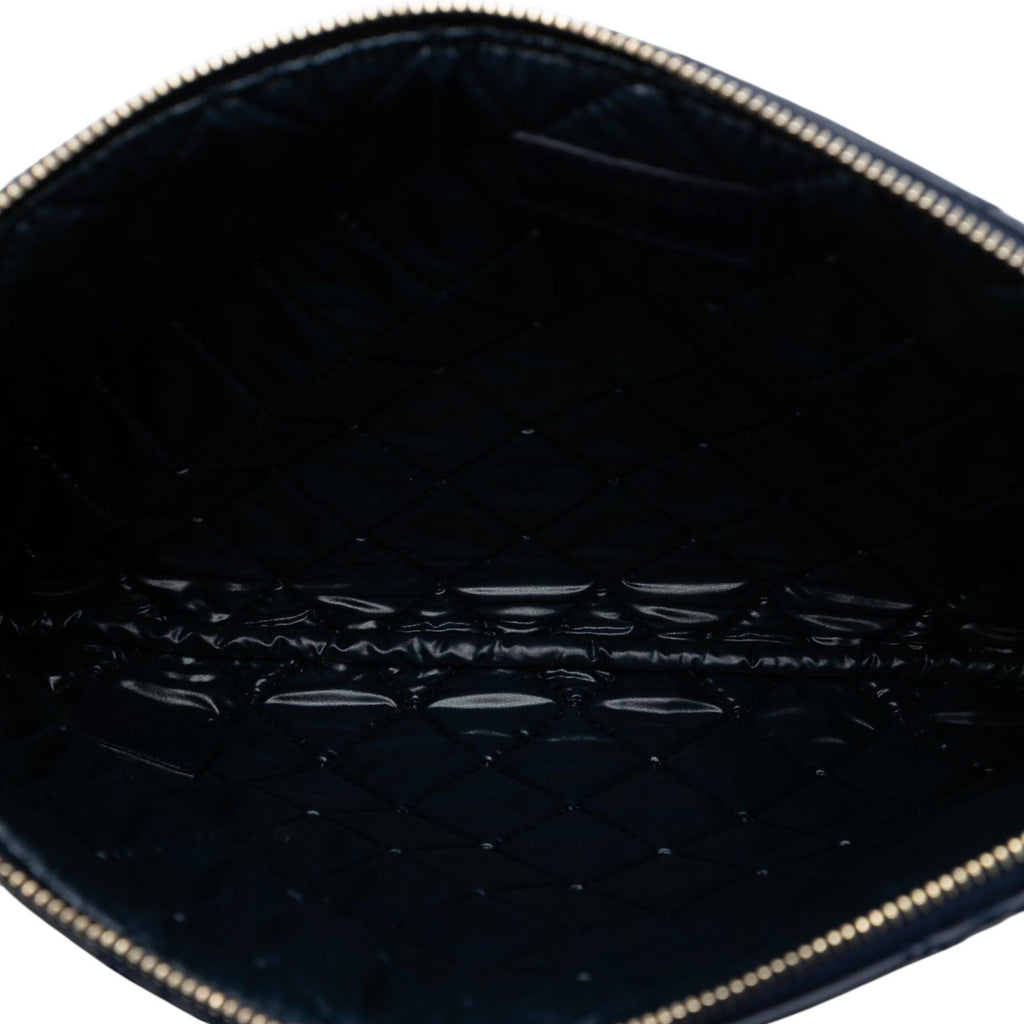 Chanel Medium Quilted Lambskin Double Stitch Tassel O Case Clutch