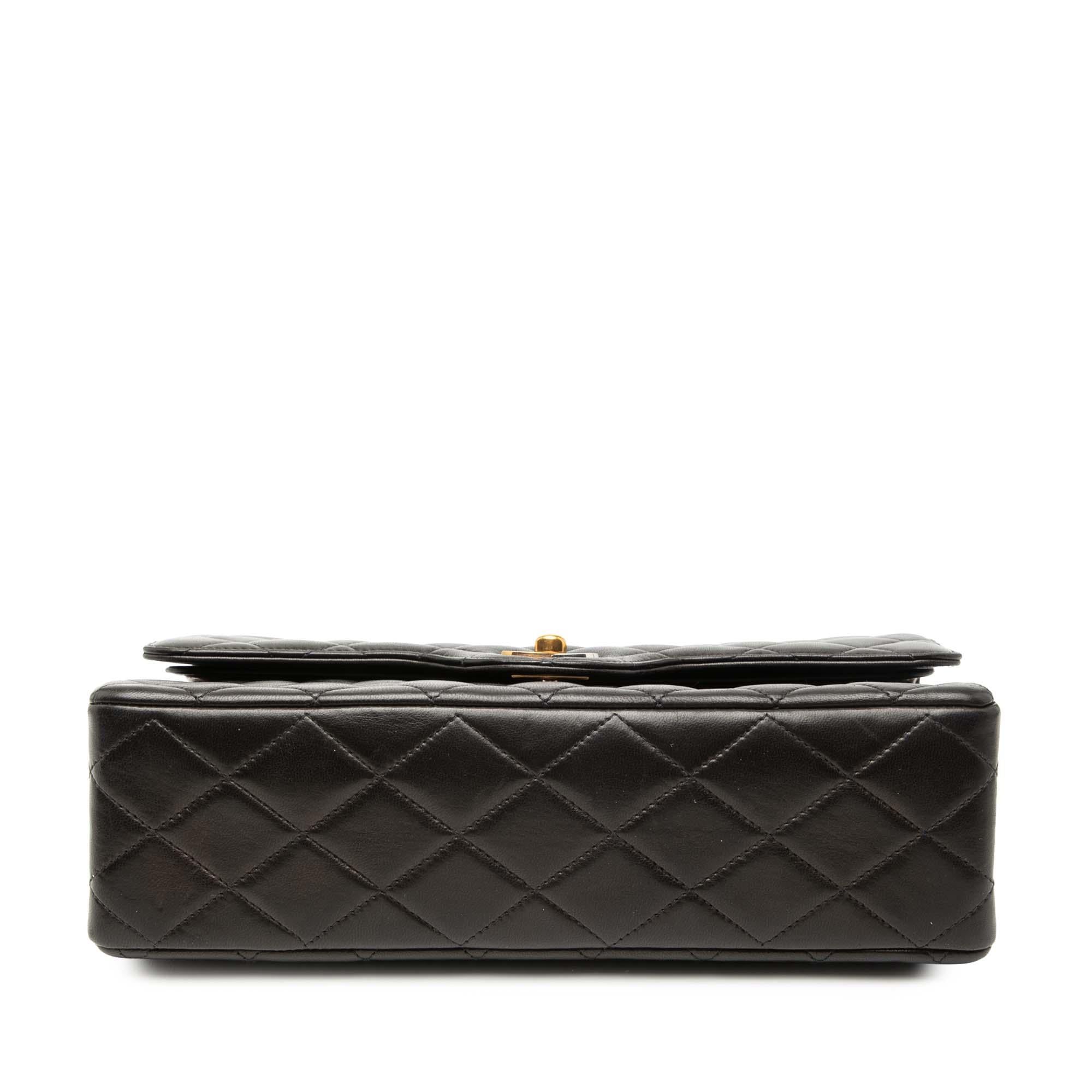 Chanel Medium Quilted Lambskin Gold and Silver Combo CC Double Flap