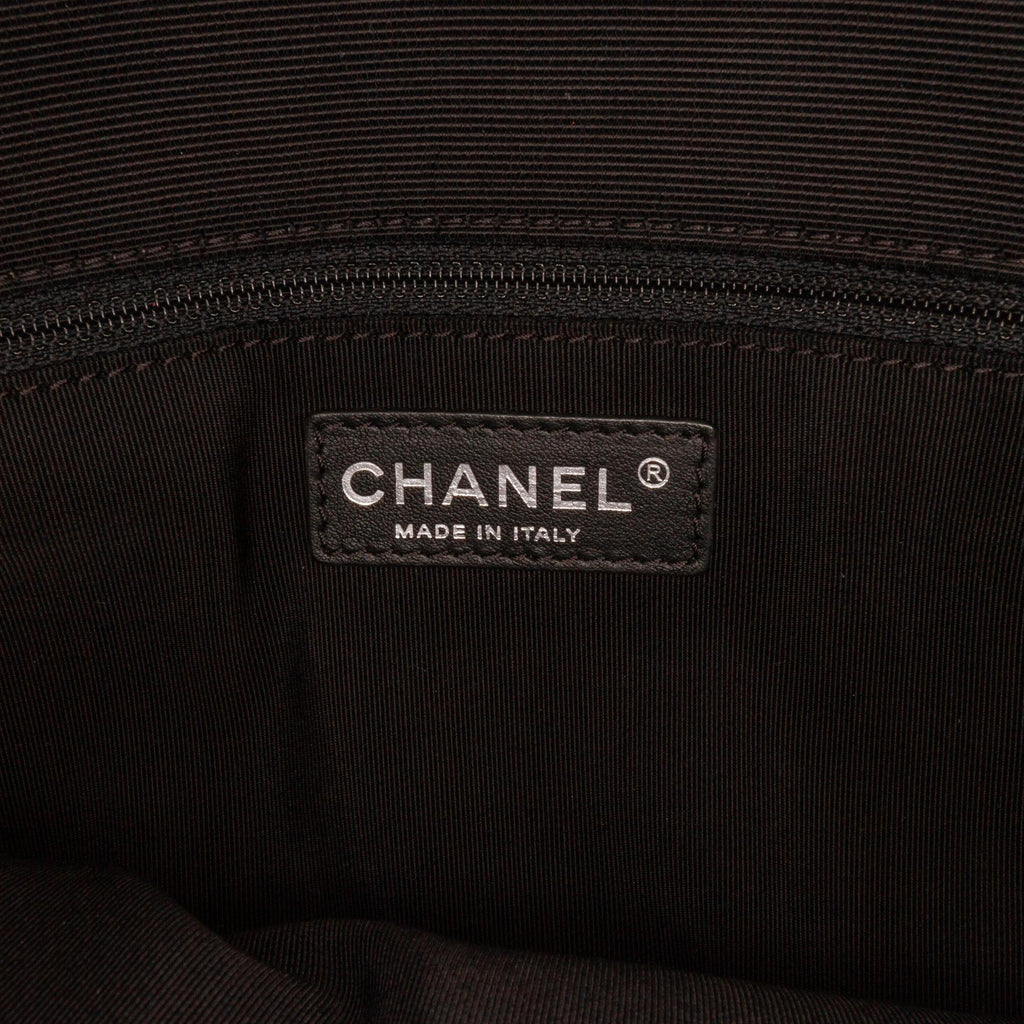 Chanel Medium Quilted Lambskin Grosgrain Two Tone Flap