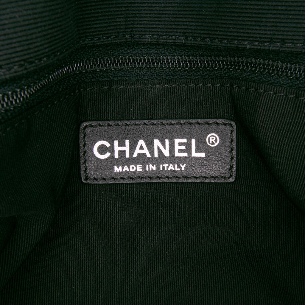Chanel Medium Quilted Lambskin Grosgrain Two Tone Flap