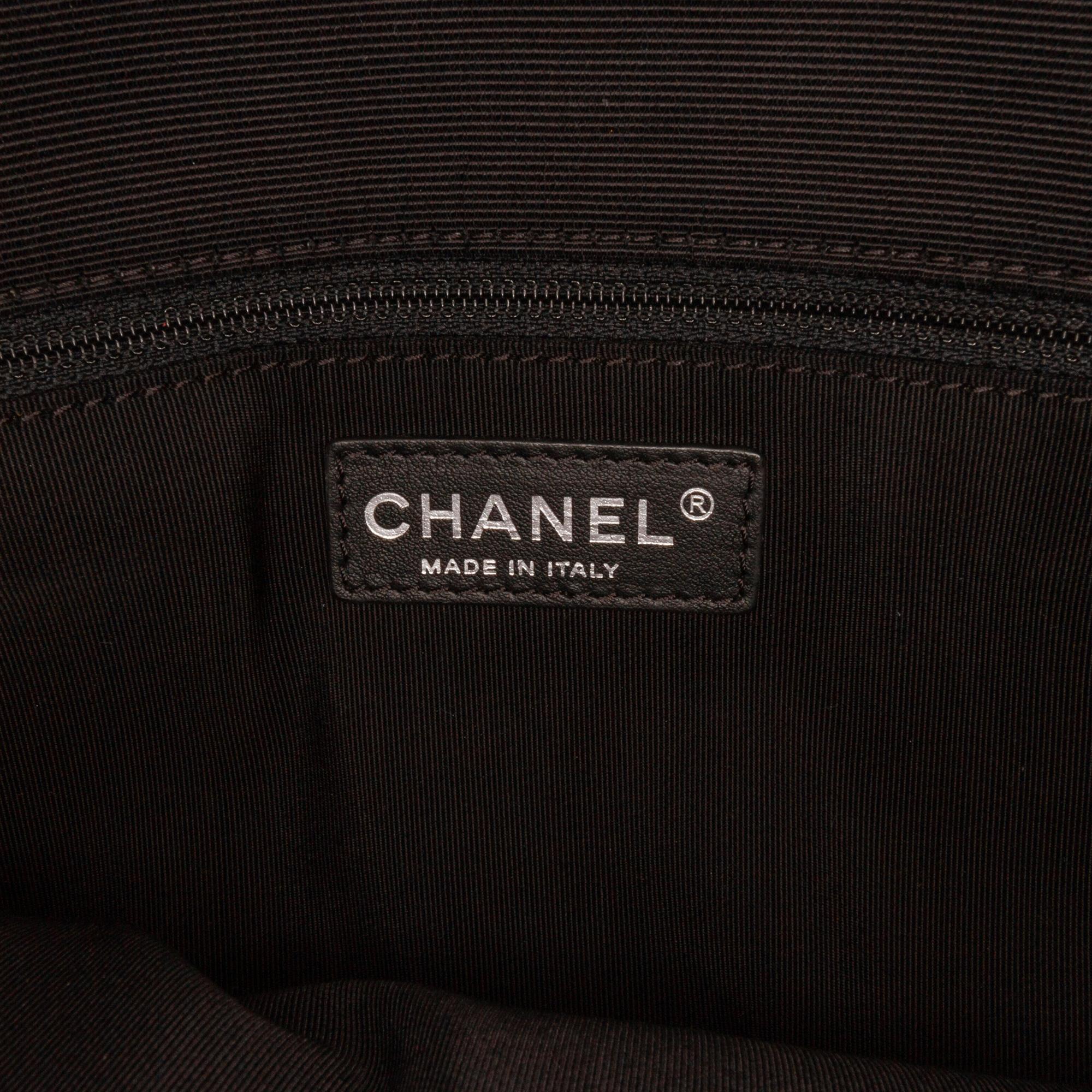Chanel Medium Quilted Lambskin Grosgrain Two Tone Flap