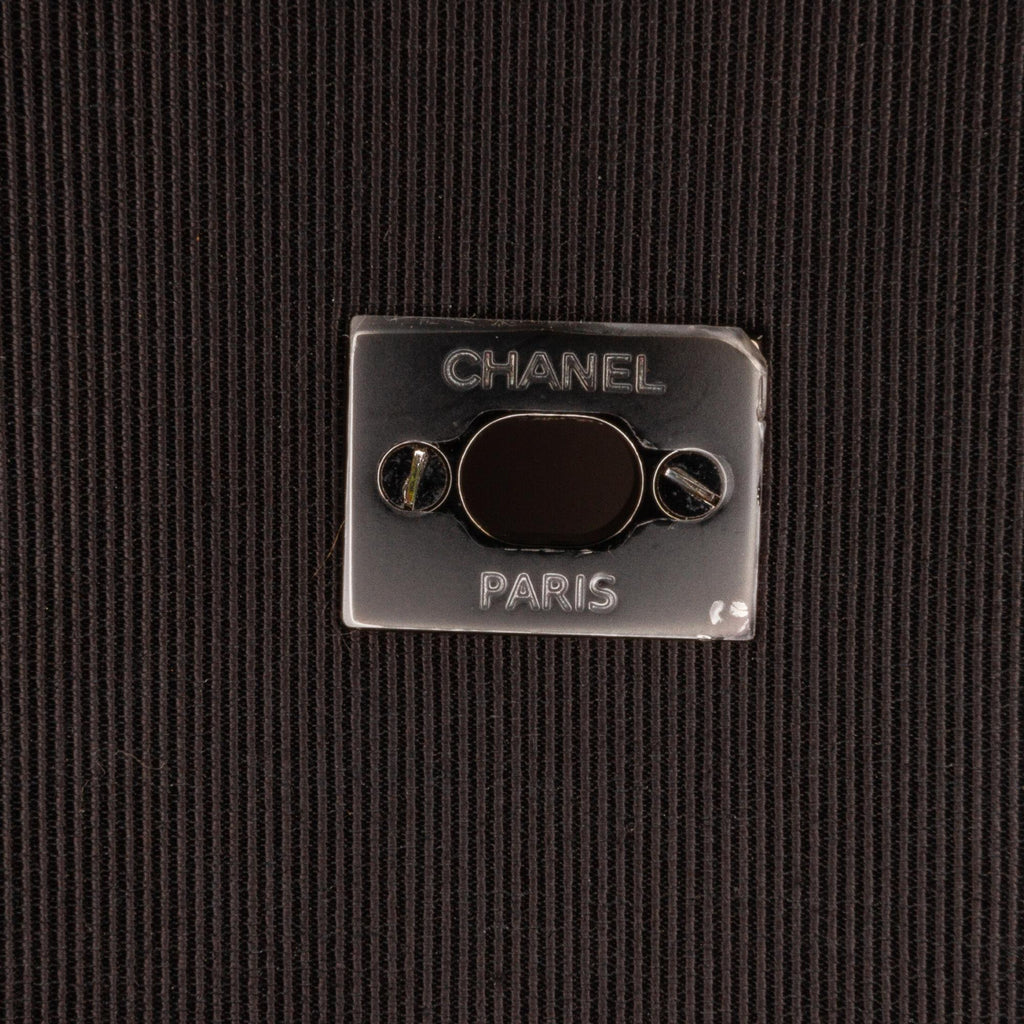 Chanel Medium Quilted Lambskin Grosgrain Two Tone Flap