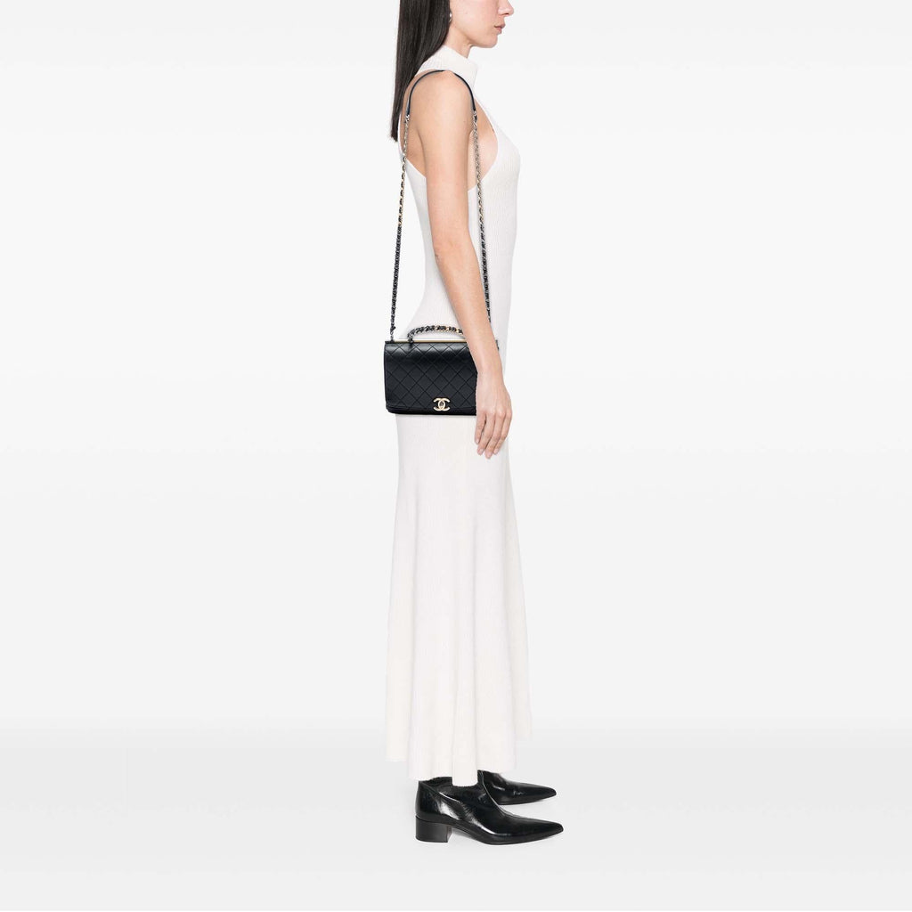 Chanel Medium Quilted Lambskin La Parisienne Flap