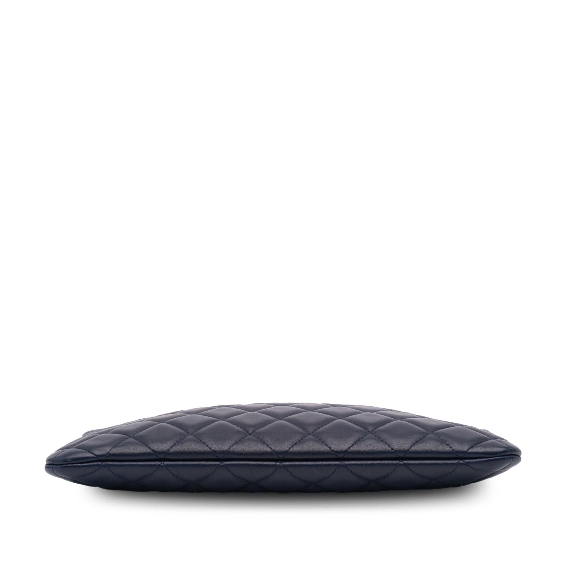 Chanel Medium Quilted Lambskin O Case Clutch