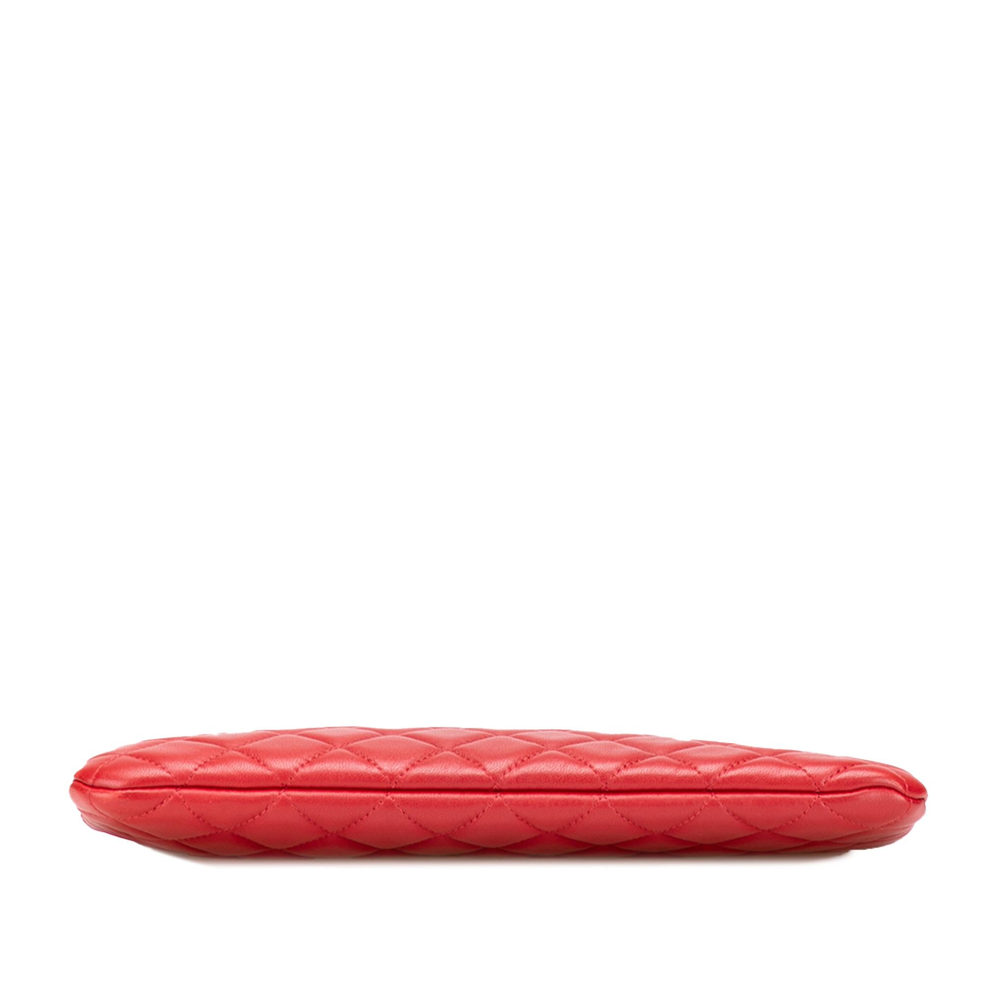 Chanel Medium Quilted Lambskin O Case Clutch