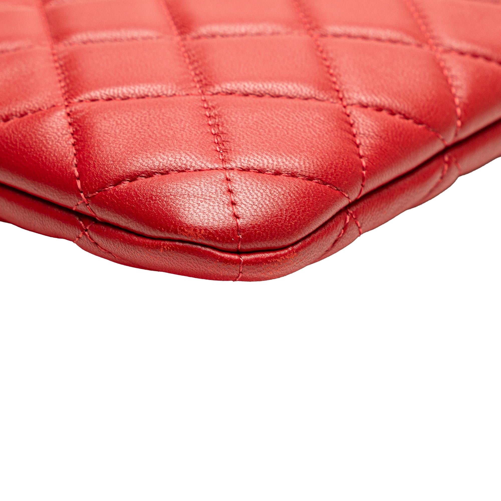 Chanel Medium Quilted Lambskin O Case Clutch