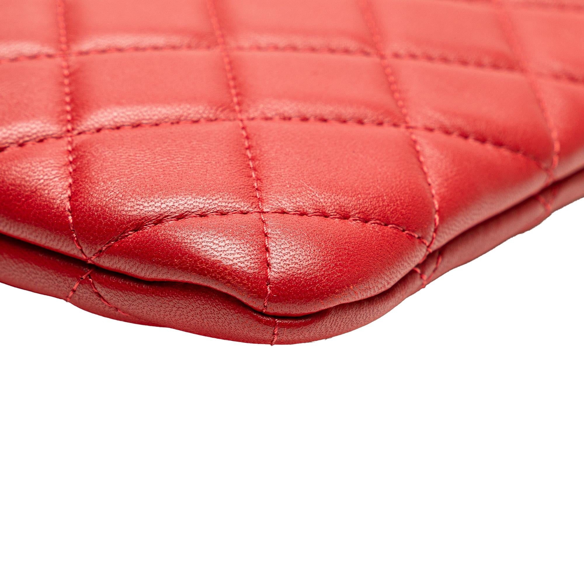Chanel Medium Quilted Lambskin O Case Clutch