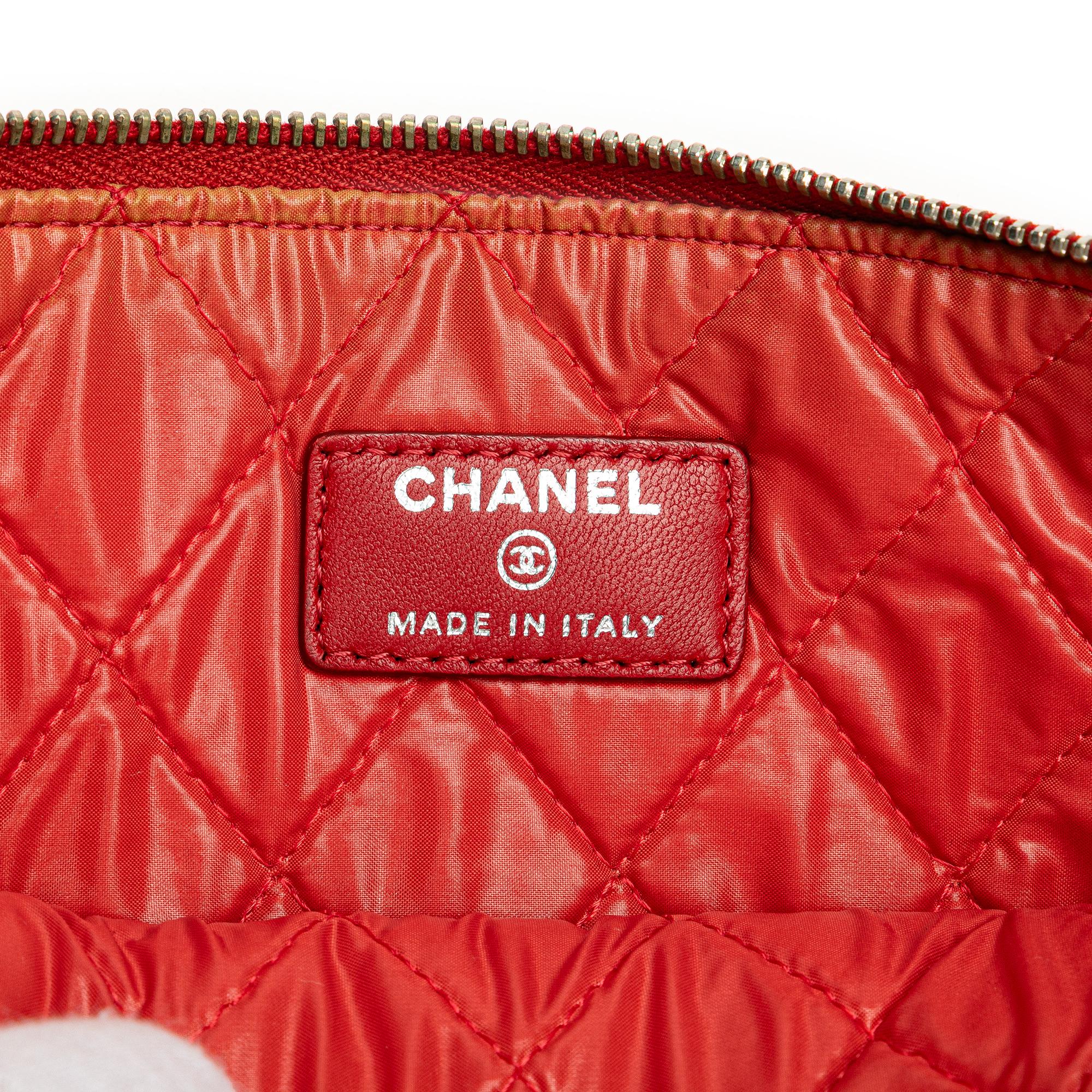 Chanel Medium Quilted Lambskin O Case Clutch