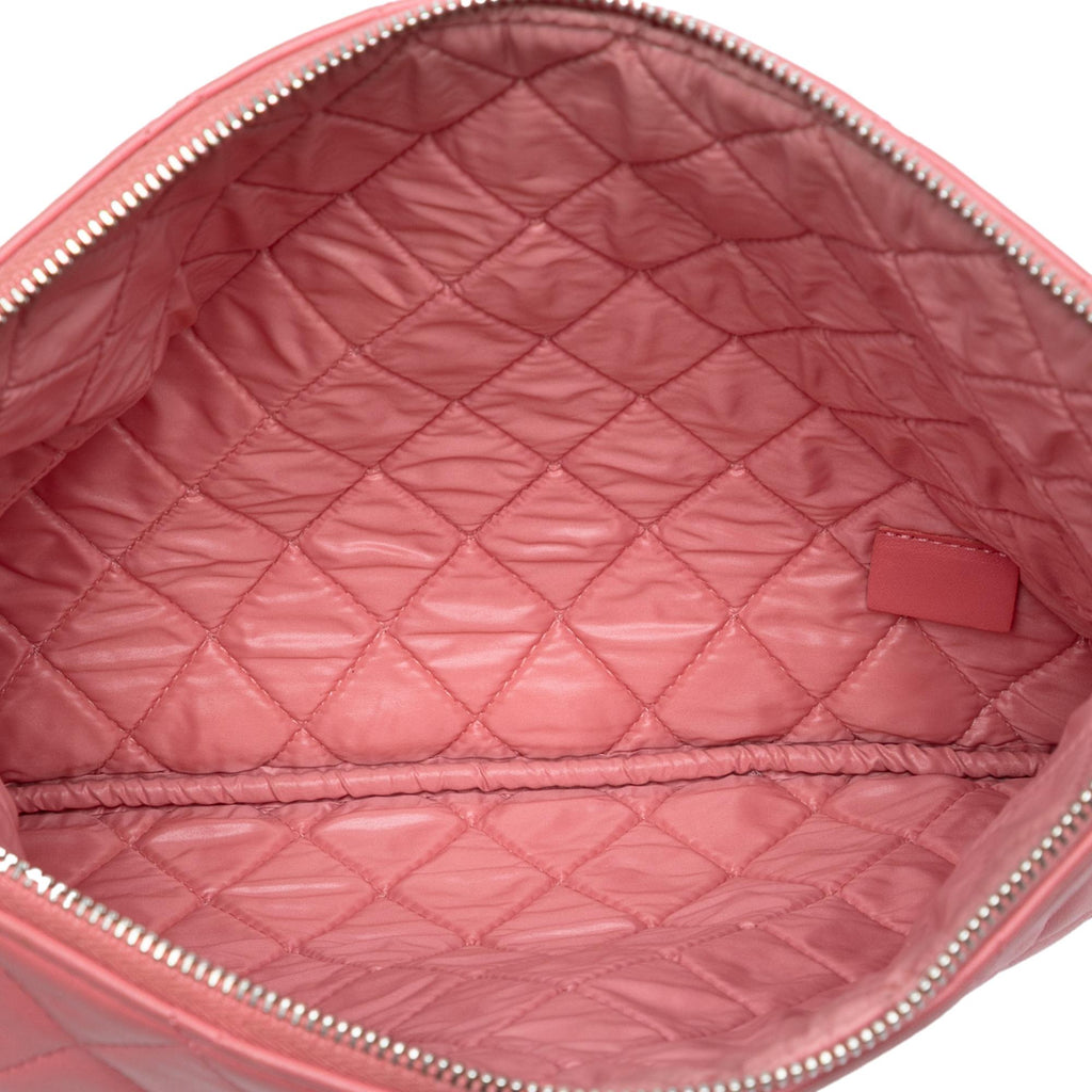 Chanel Medium Quilted Lambskin O Case Clutch