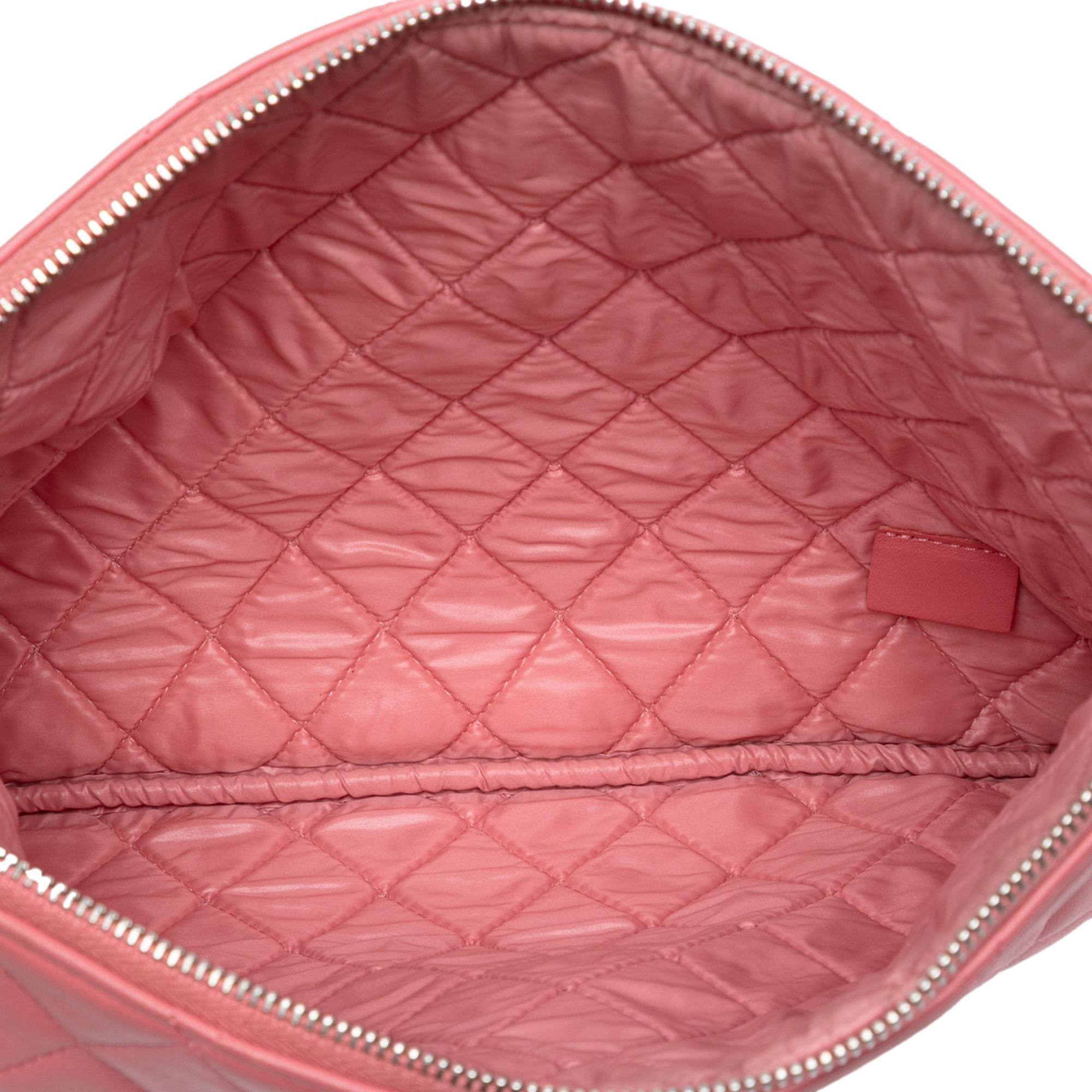 Chanel Medium Quilted Lambskin O Case Clutch