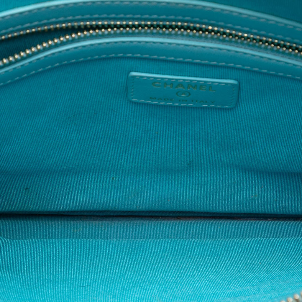 Chanel Medium Quilted Lambskin O Case Clutch